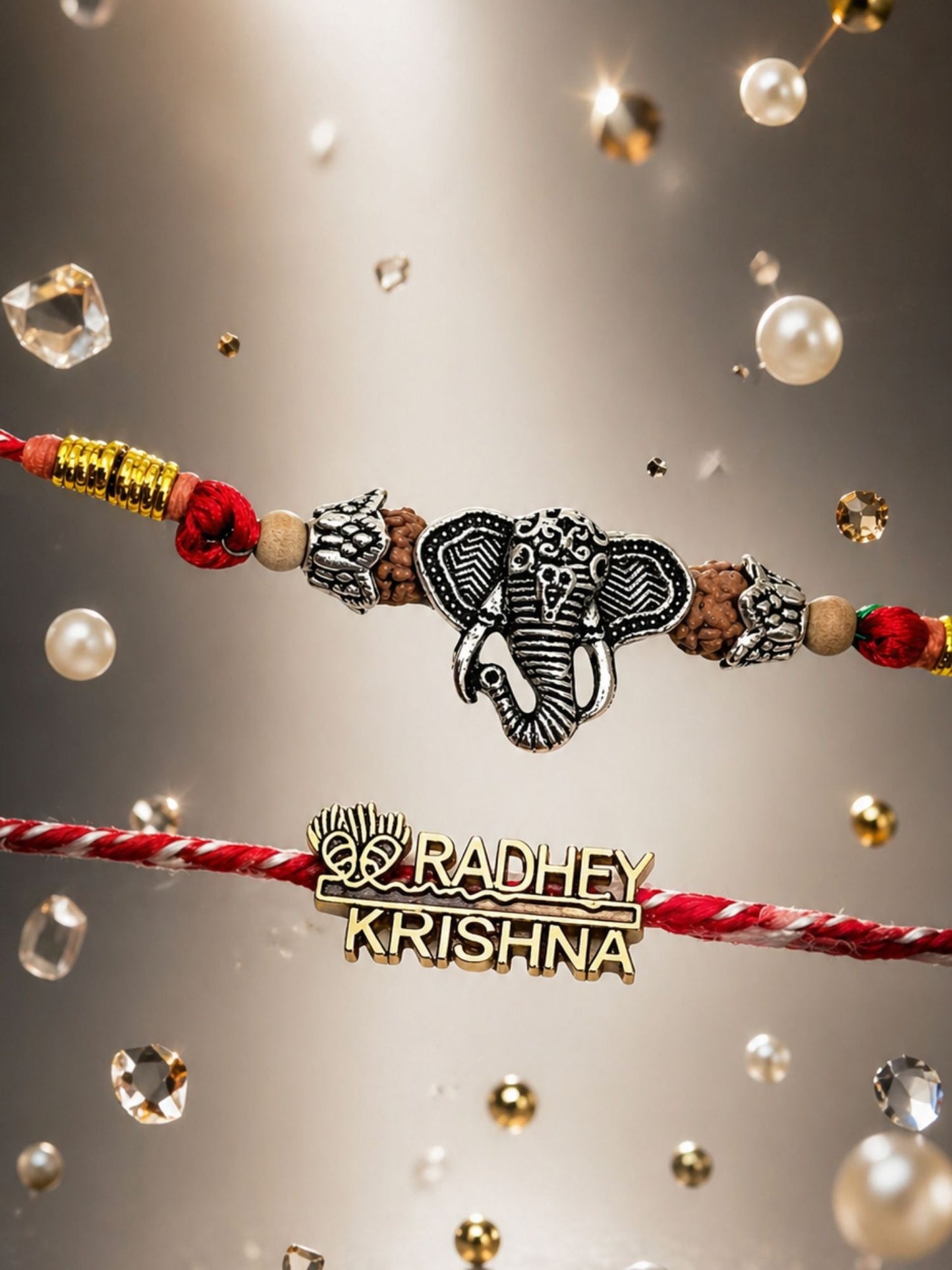 (Set of 2) Ganesh Krishna Bracelet Rakhi For Bhai Bro