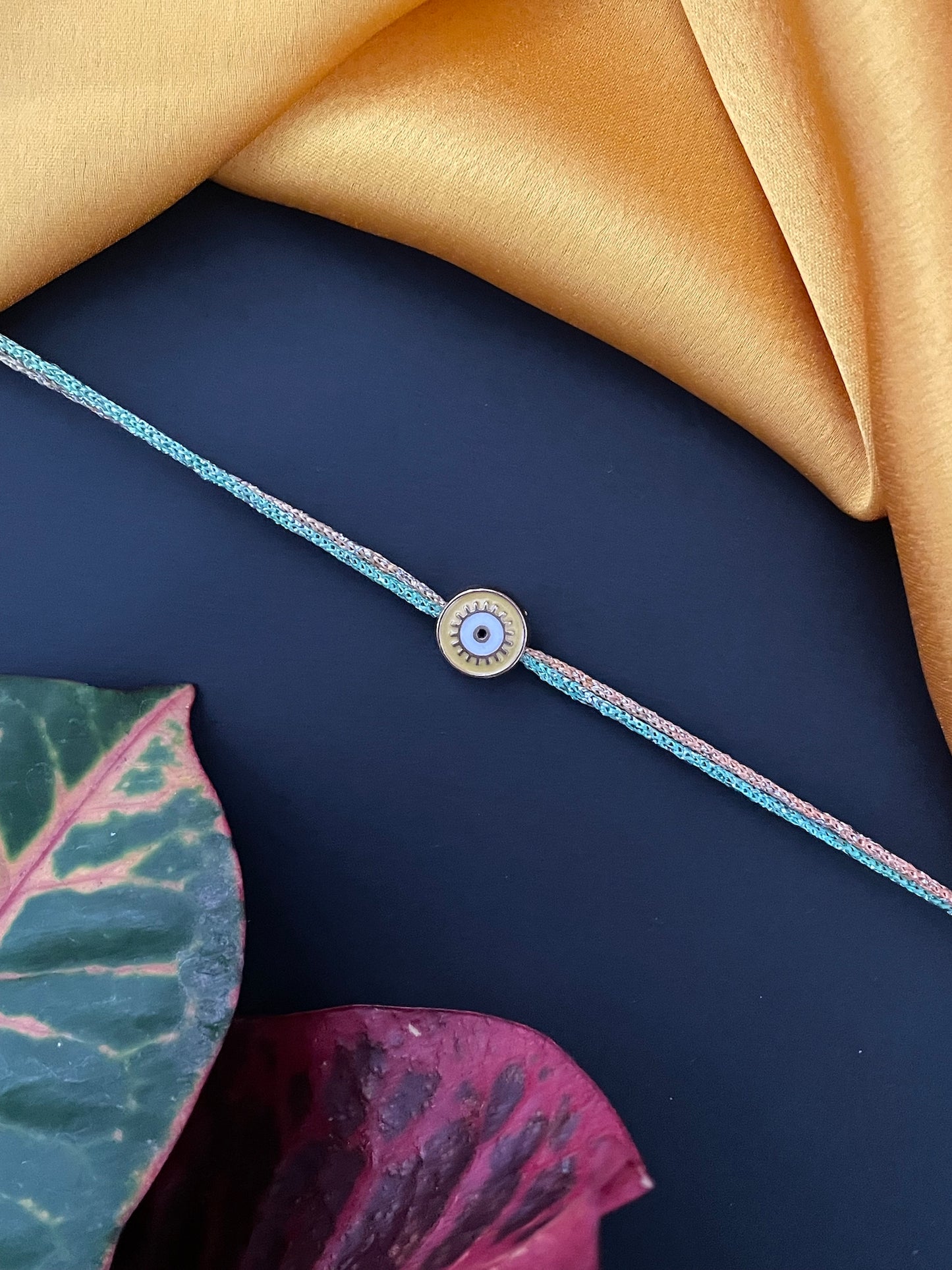 Yellow Round Rakhi Lumba