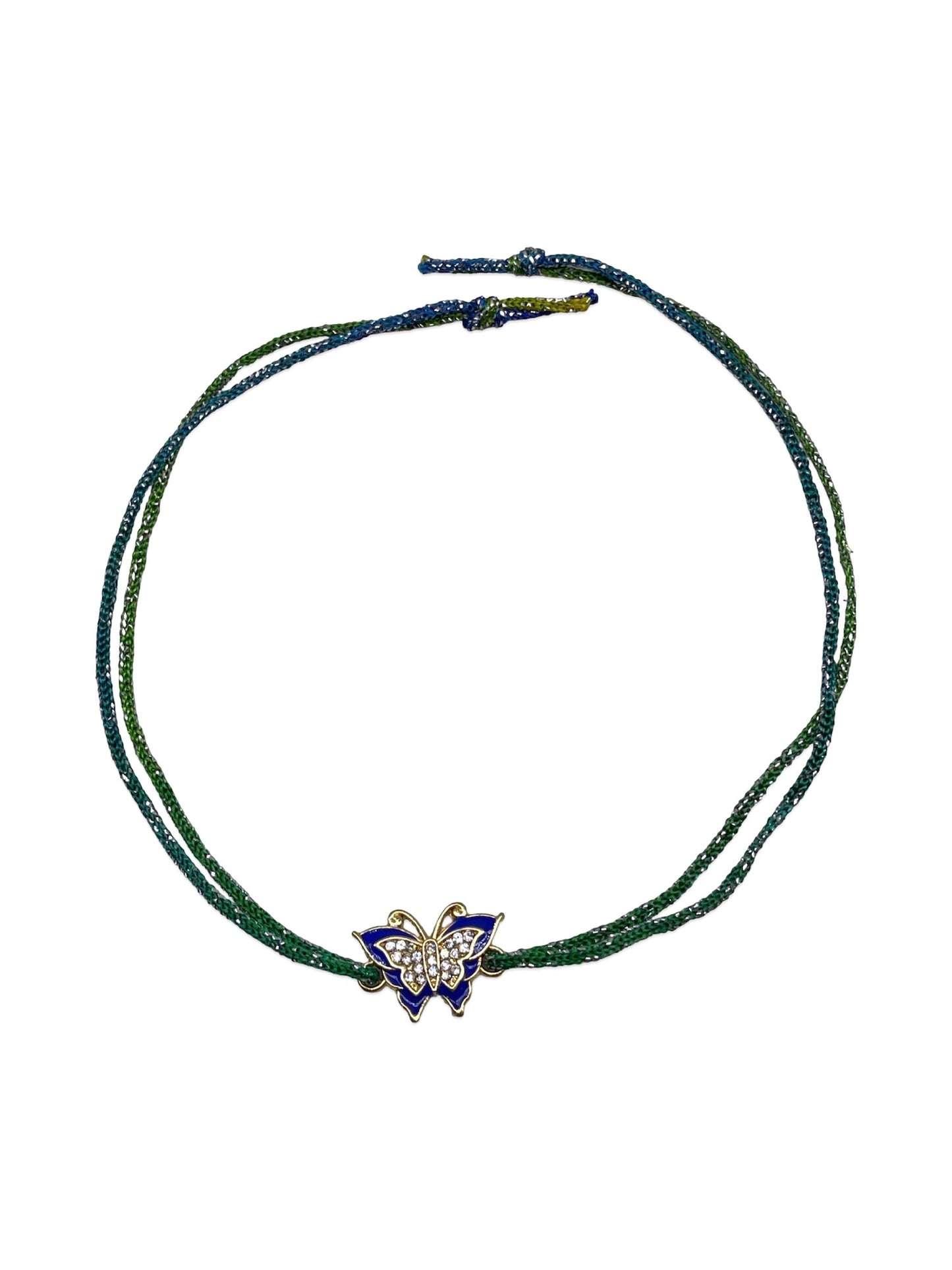 AD Blue Butterfly Charm Rakhi Lumba