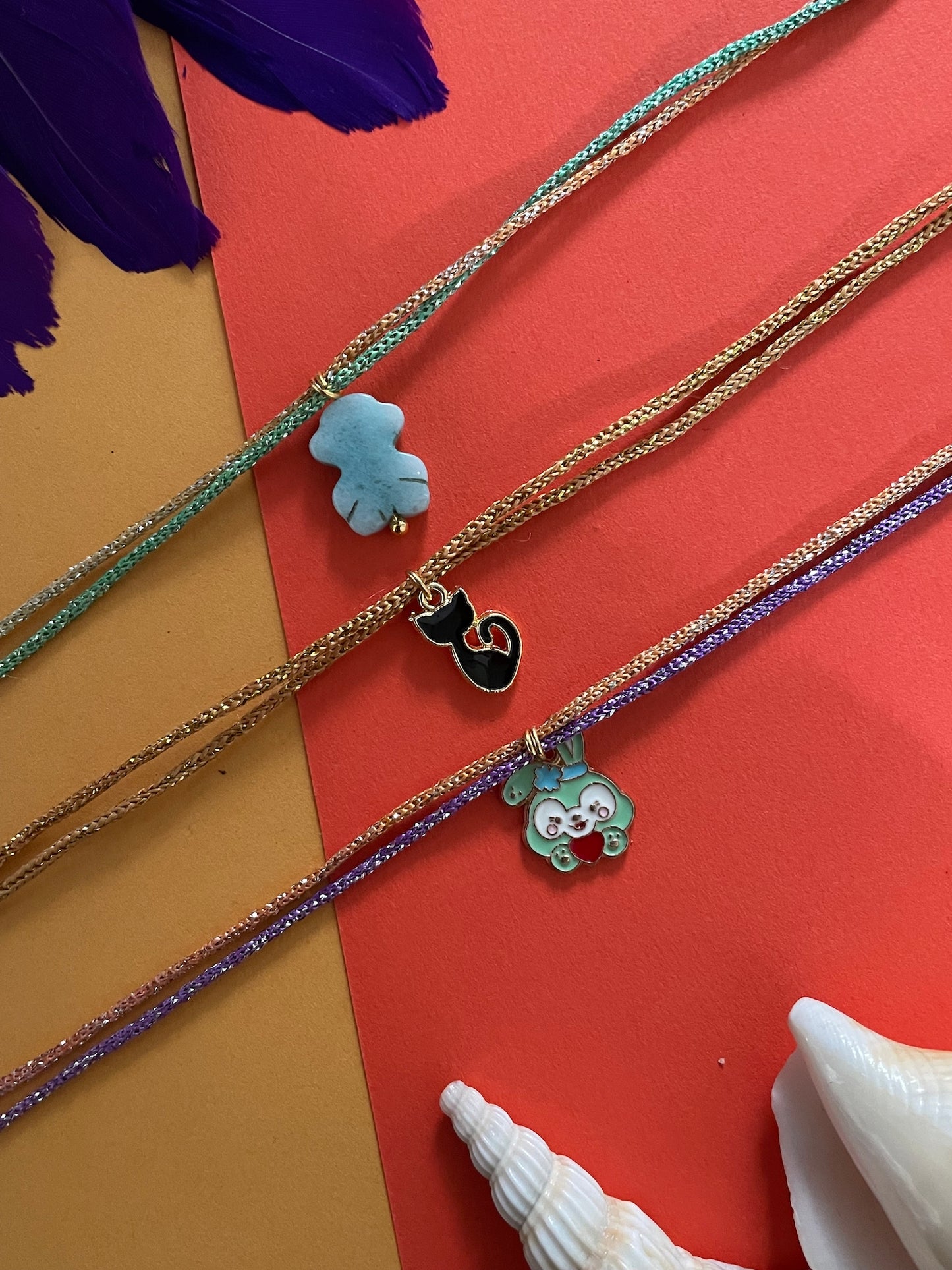 (Set of 3) Rabbit/Cat/Teddy Bear Charm Rakhi Lumba