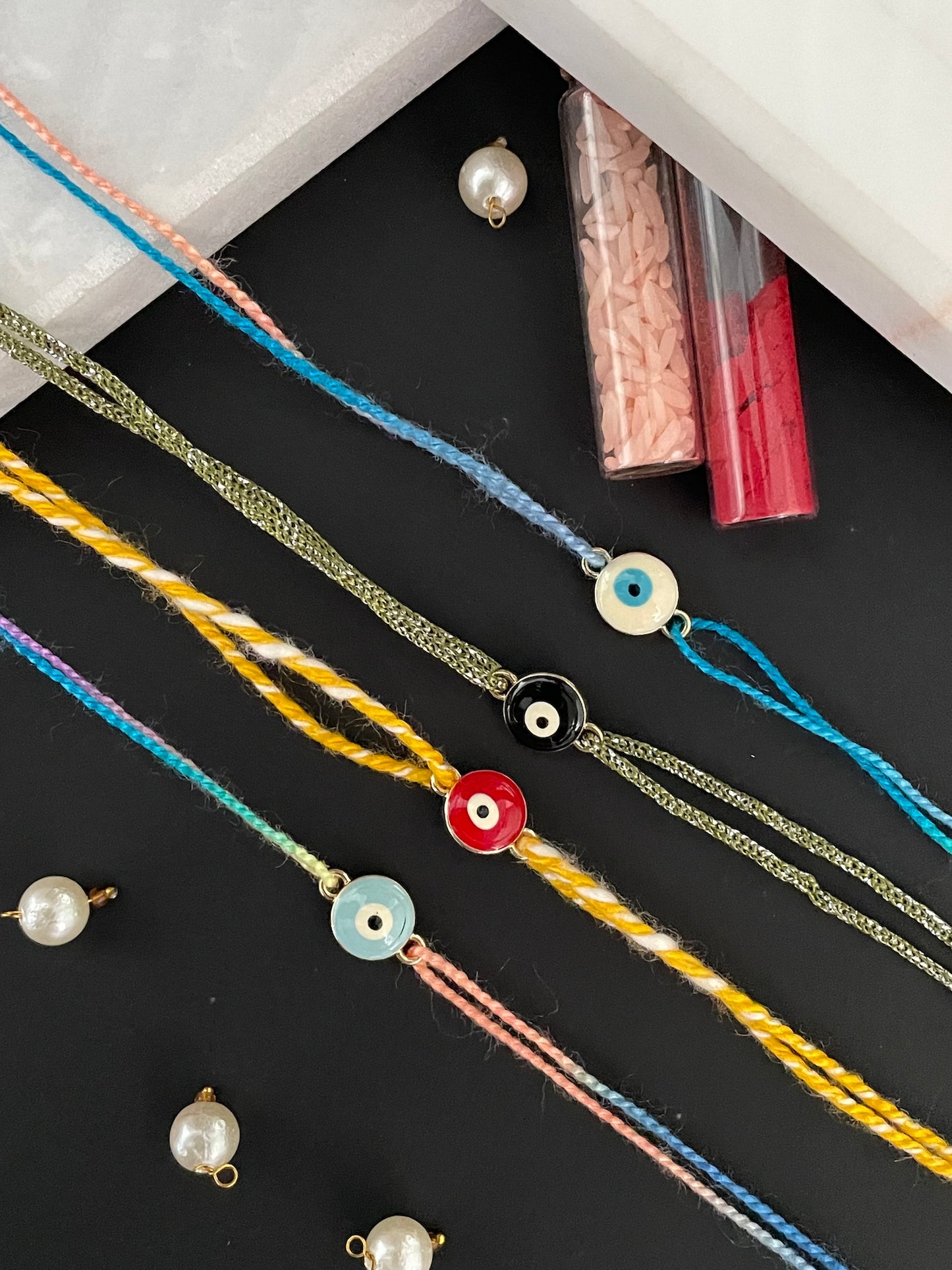 (Set of 4) Evil Eye Charms Rakhi Lumba