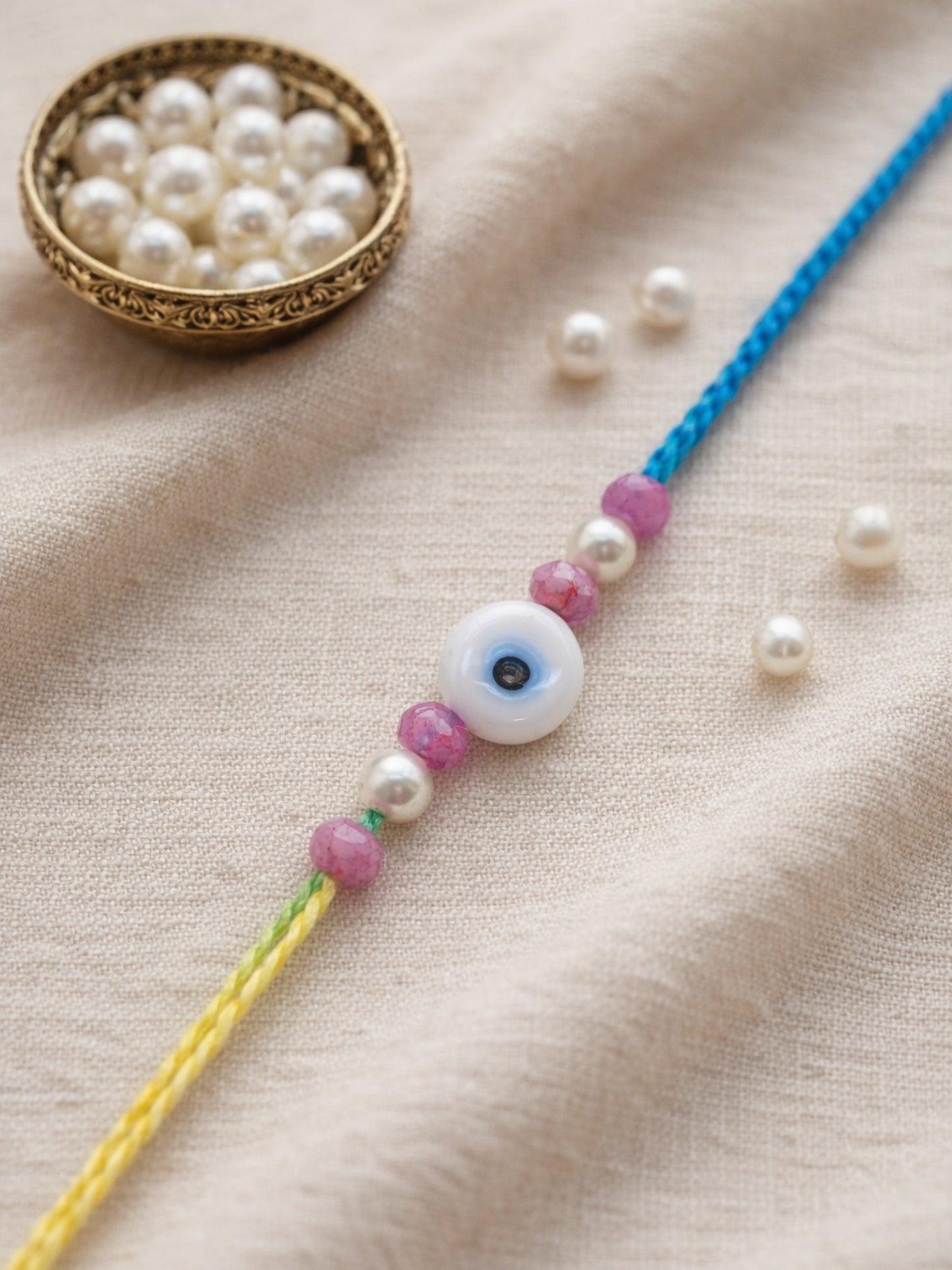 Evil Eye Charm Kids Rakhi Bracelet For Bhai Bhaiya Bro