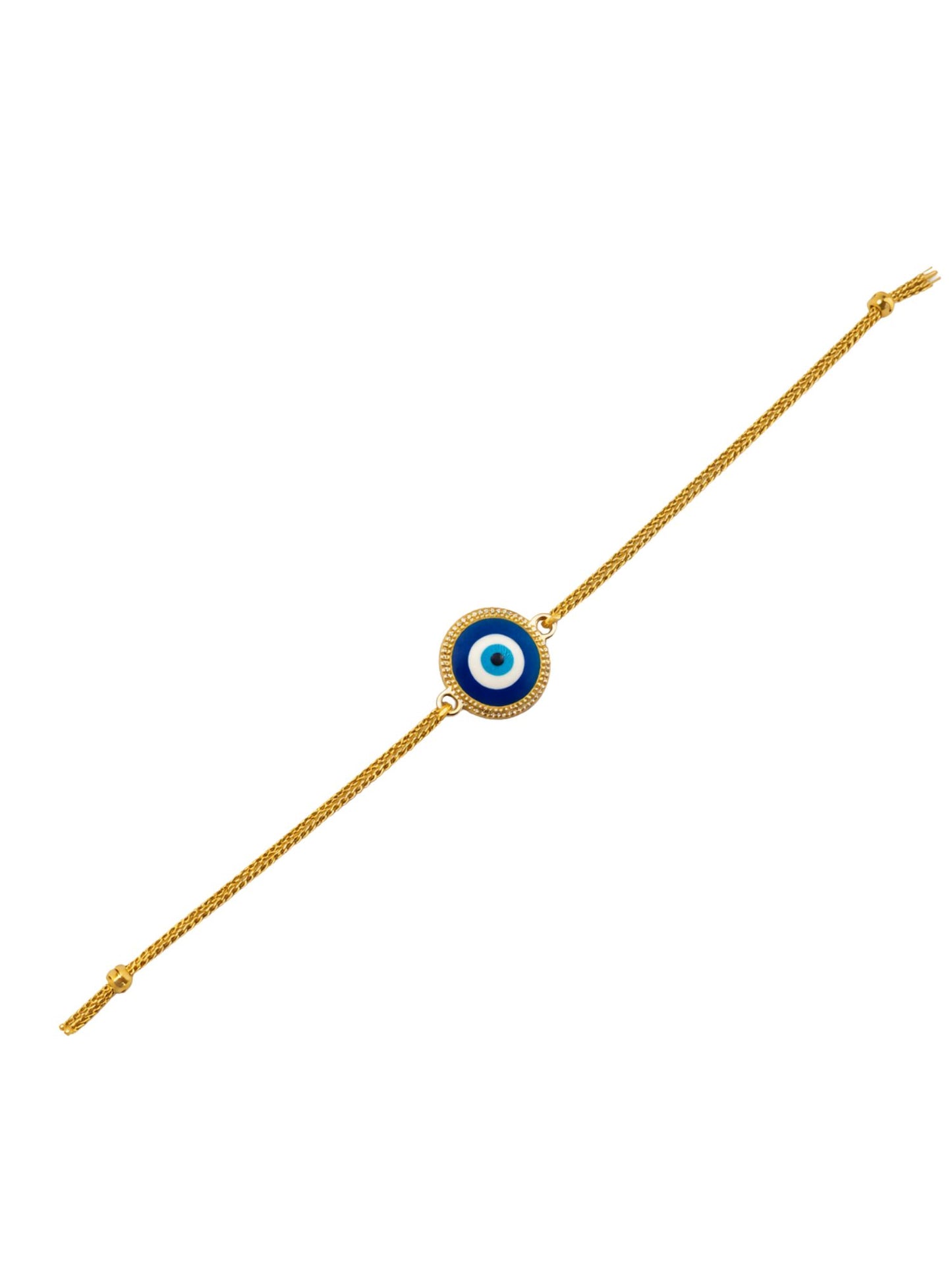 Blue Evil Eye Charm Bracelet Rakhi For Bhai Bhaiya Bro