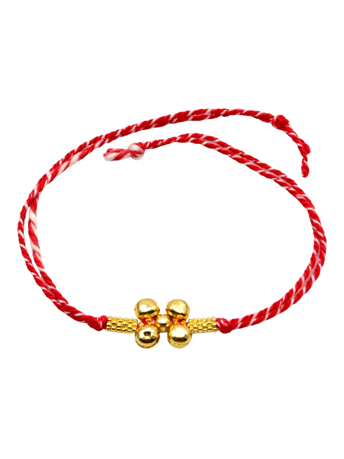 (Set of 2) Gold Beads Elephant Rakhi Bracelet for Bhai Bhaiya Bro