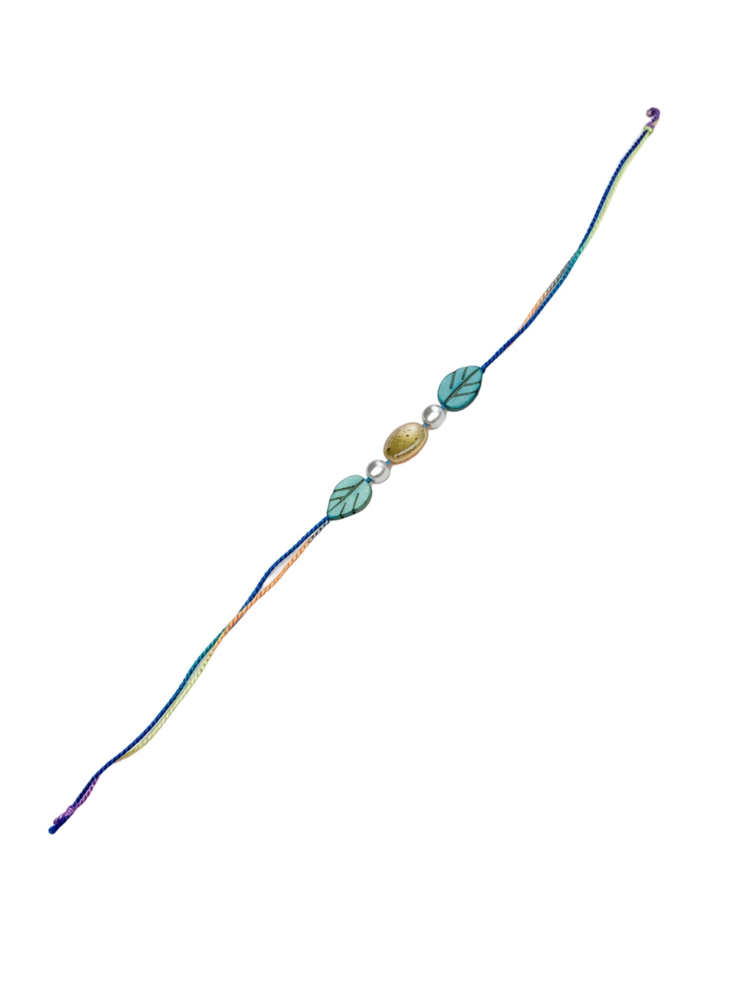 Leaf Stone Pearl Kids Rakhi Bracelet For Bhai Bhaiya Bro Gift