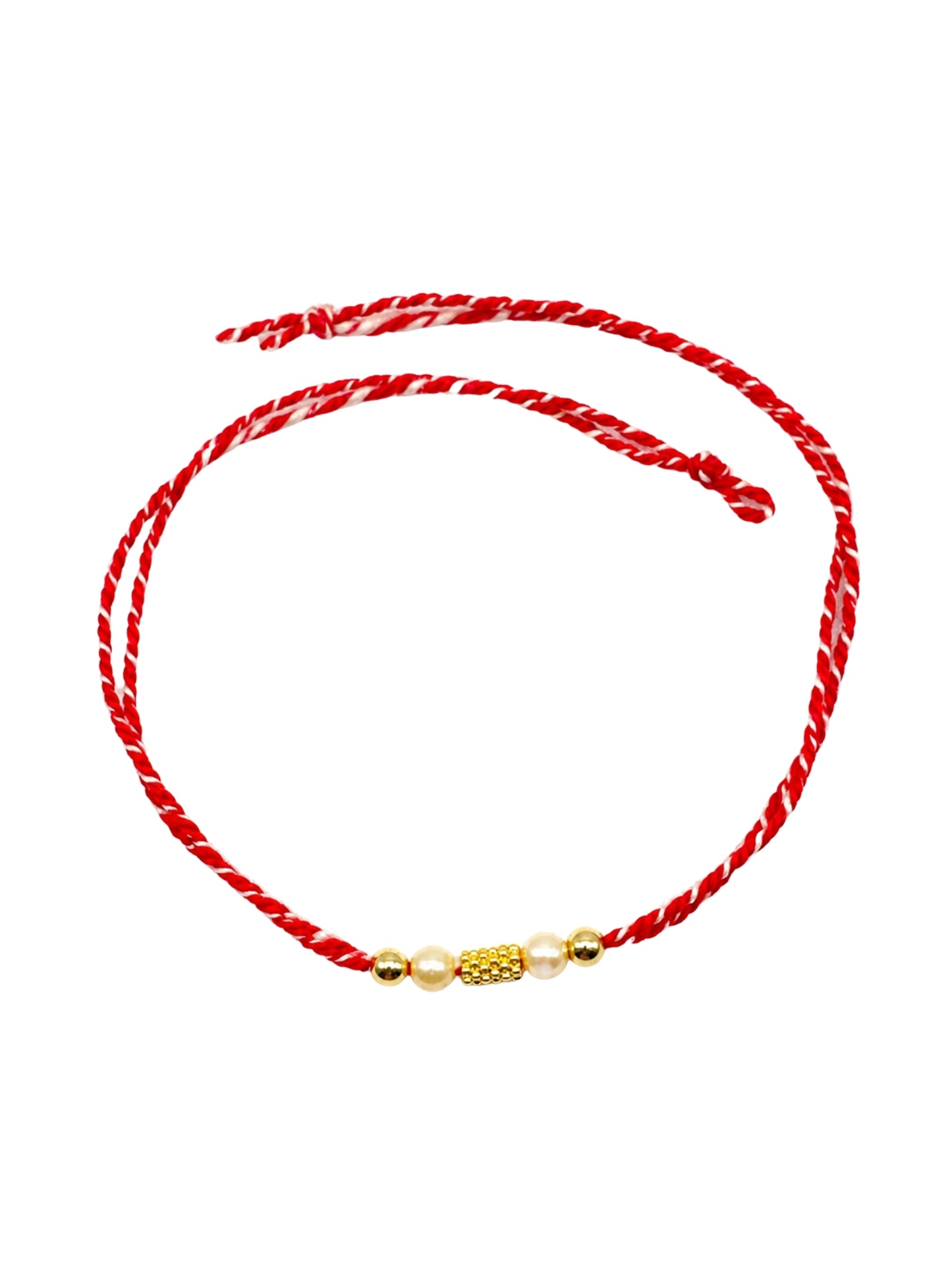 Gold-Plated Pearl Rakhi Bracelet For Bhai Bhaiya Bro
