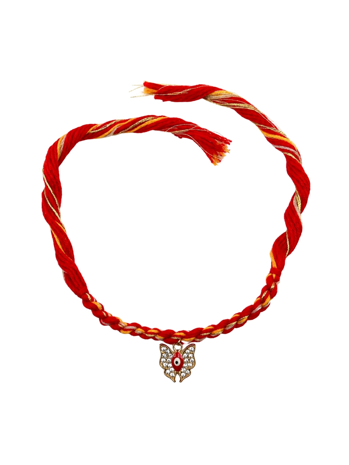 AD Butterfly Evil Eye Rakhi Bracelet For Bhai Bro