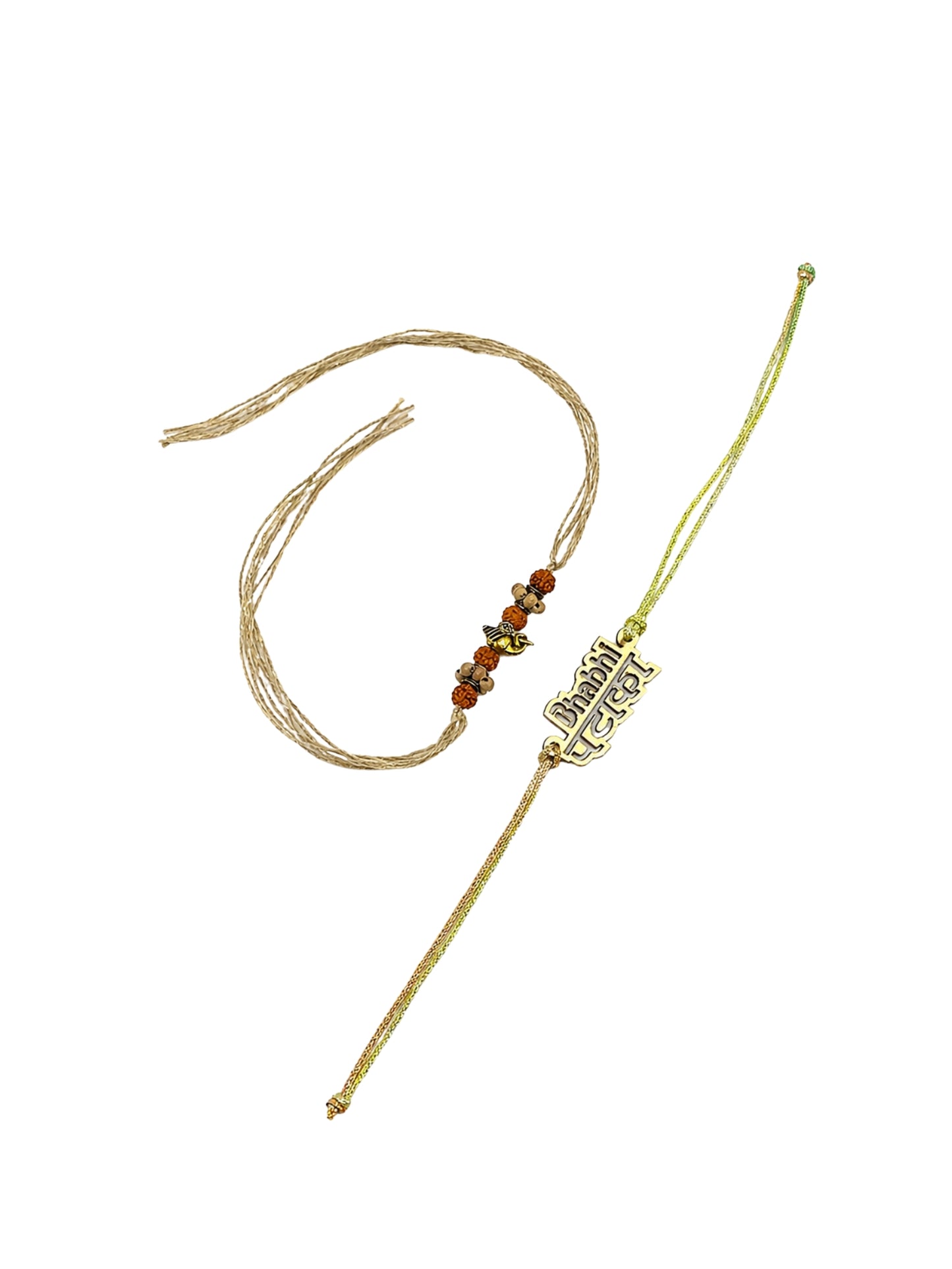 (Set of 2) Bhabhi Pataka Name Ganesha Lumba Rakhi Pair