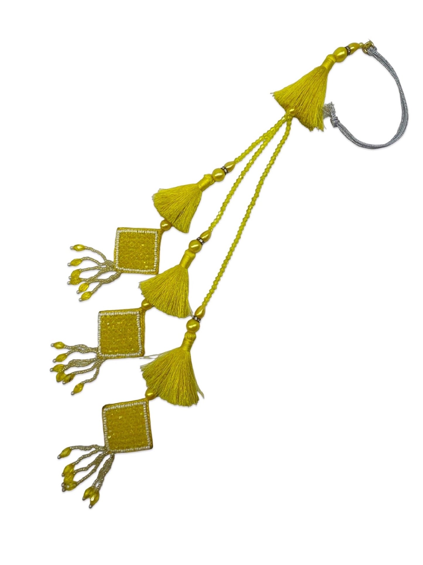 Tassel Multi Beads 3 Layer Lumba Rakhi