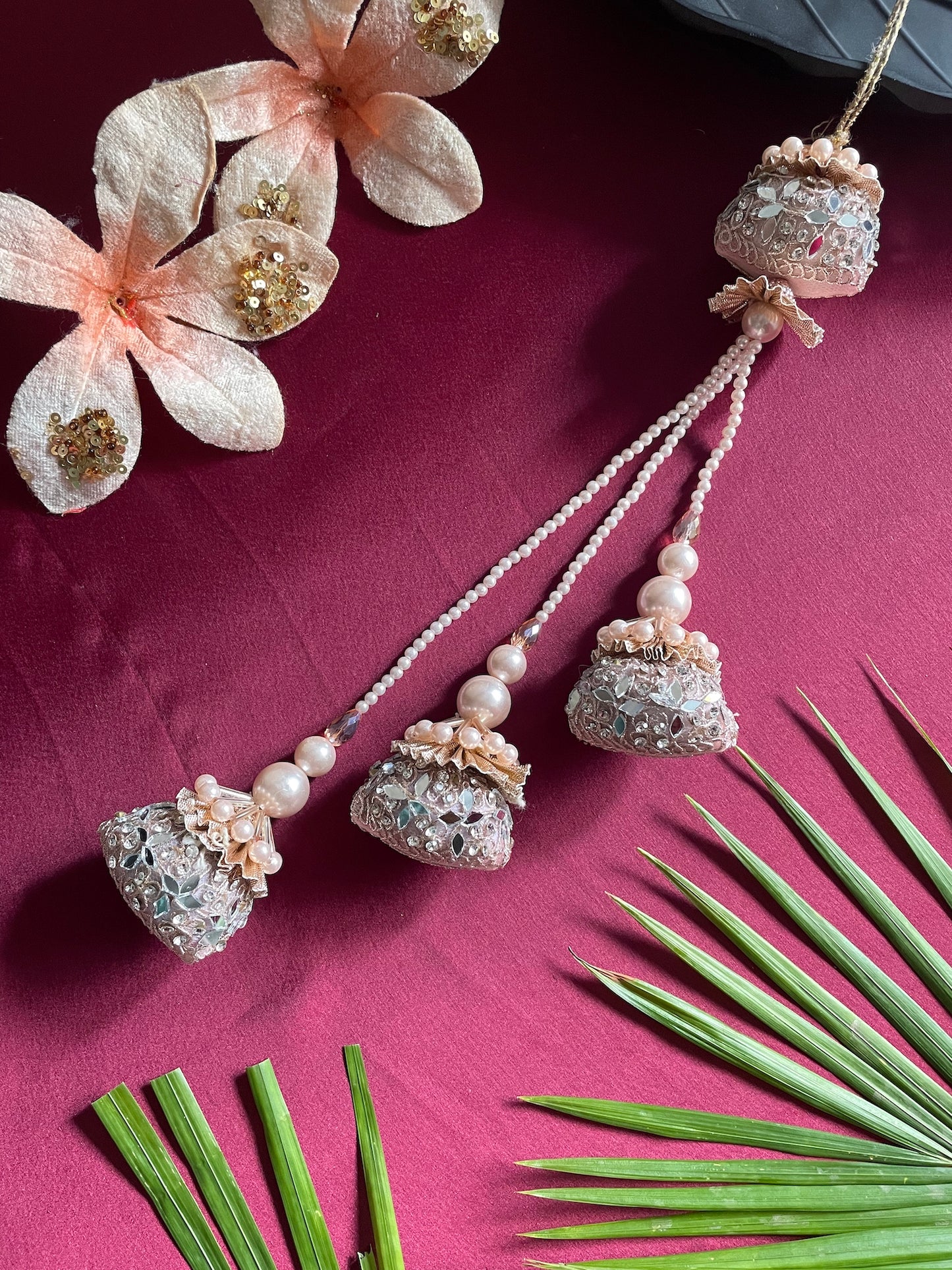 Tassel/Pearl Mirror Latkan Lumba Rakhi
