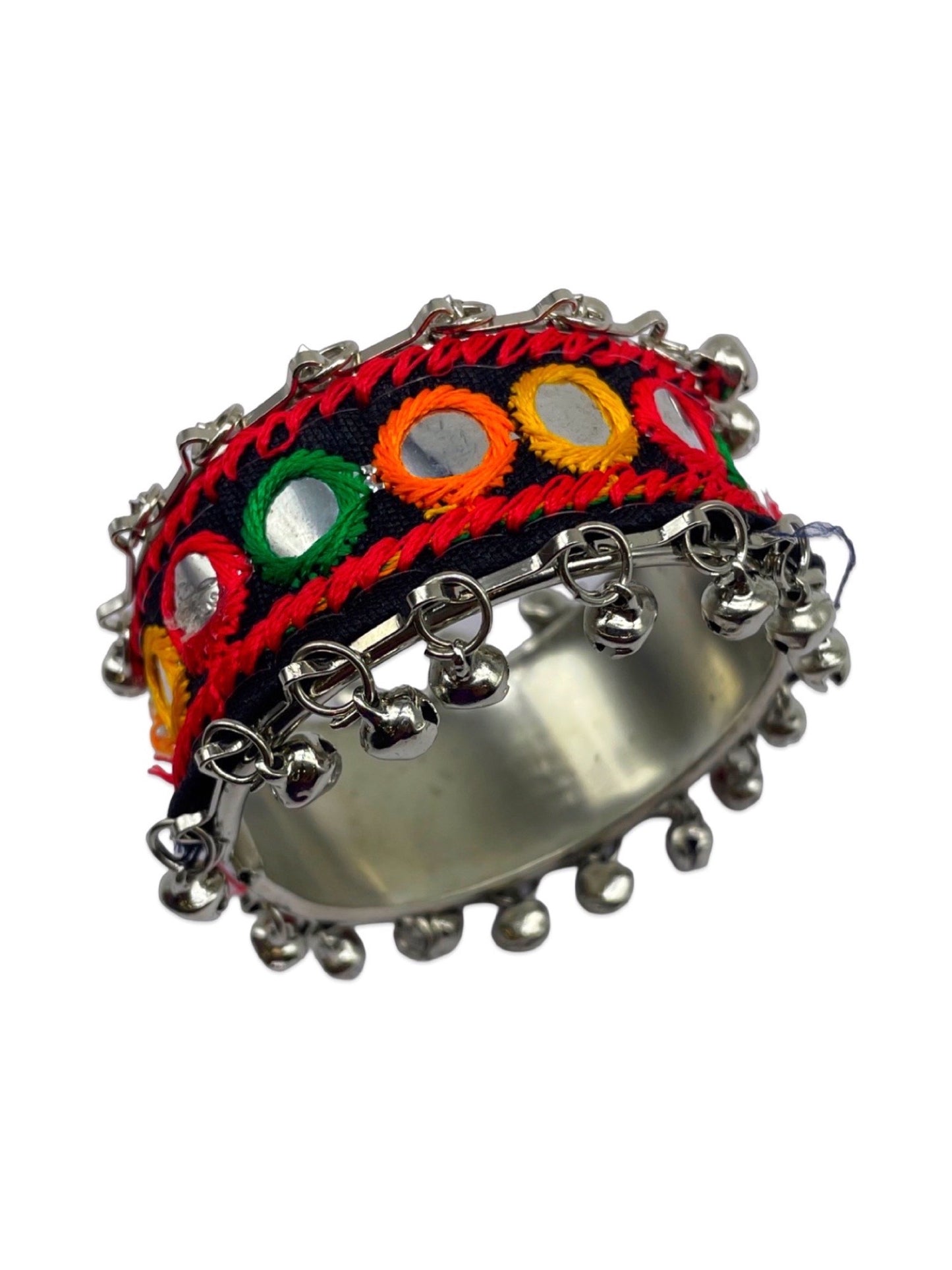 Mirror & Thread Work With Ghungroo Lumba Rakhi