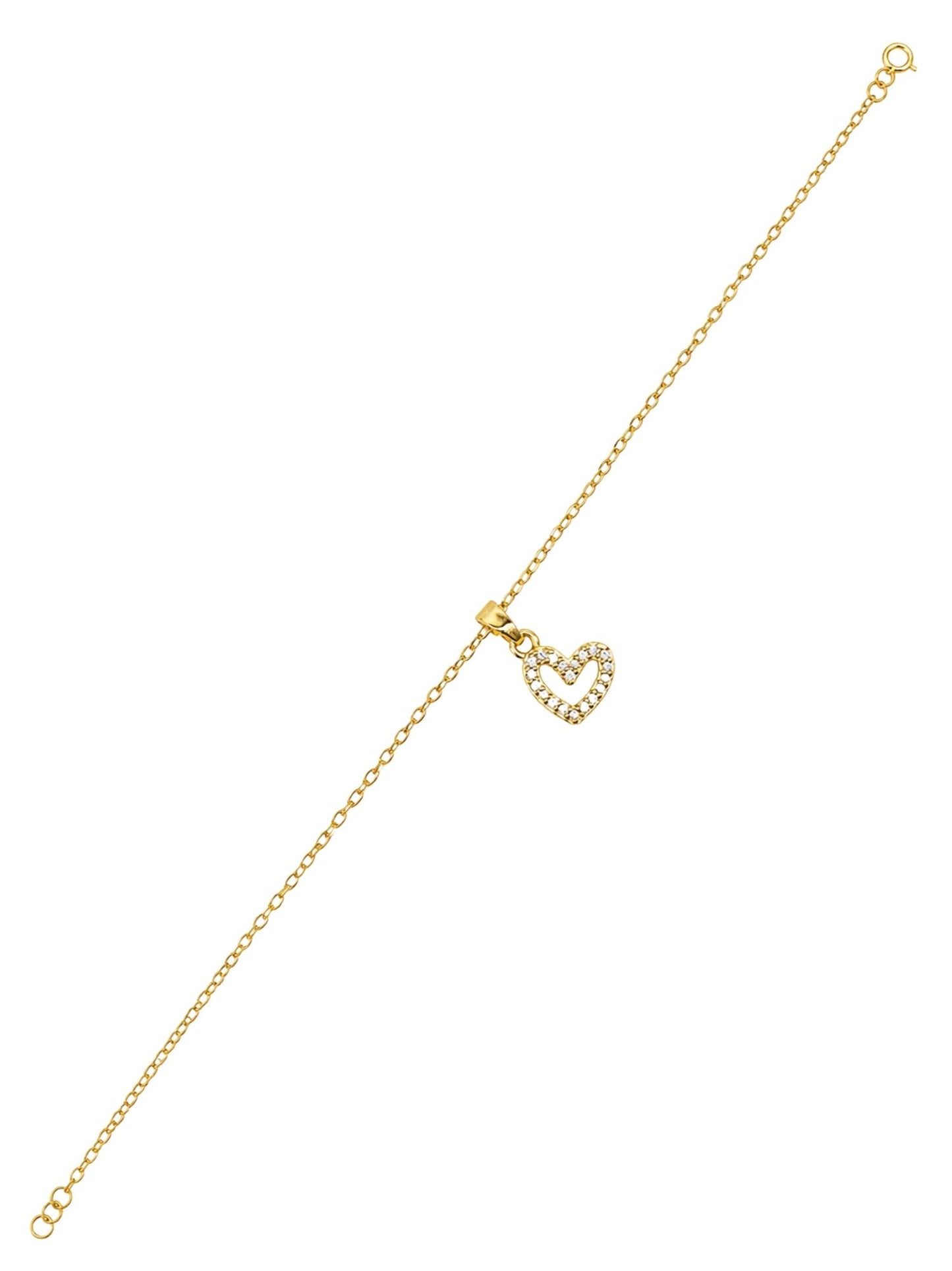 American Diamond Heart Lumba Rakhi Bracelet for Bhabhi