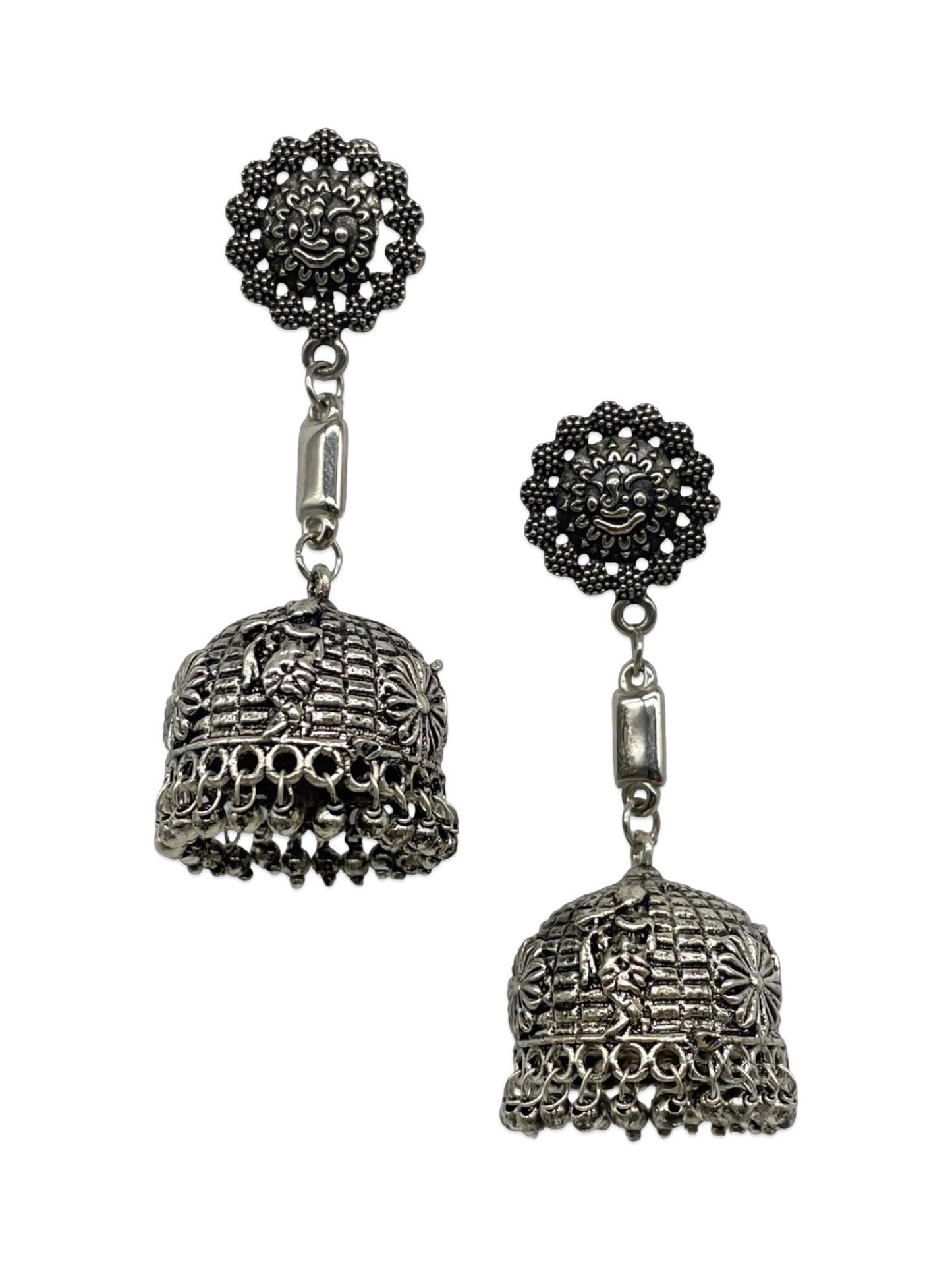 Jhumka Earring Flower & Ghungroo Design