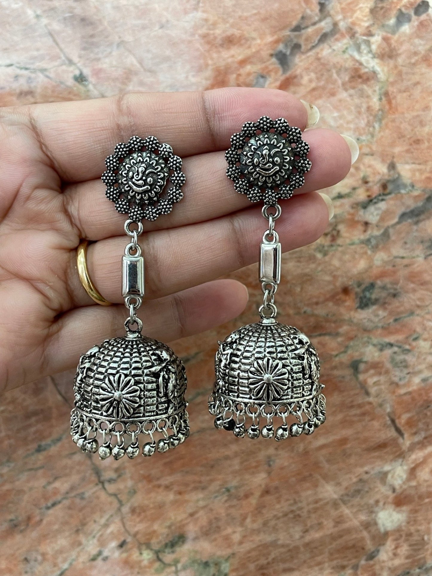 Jhumka Earring Flower & Ghungroo Design
