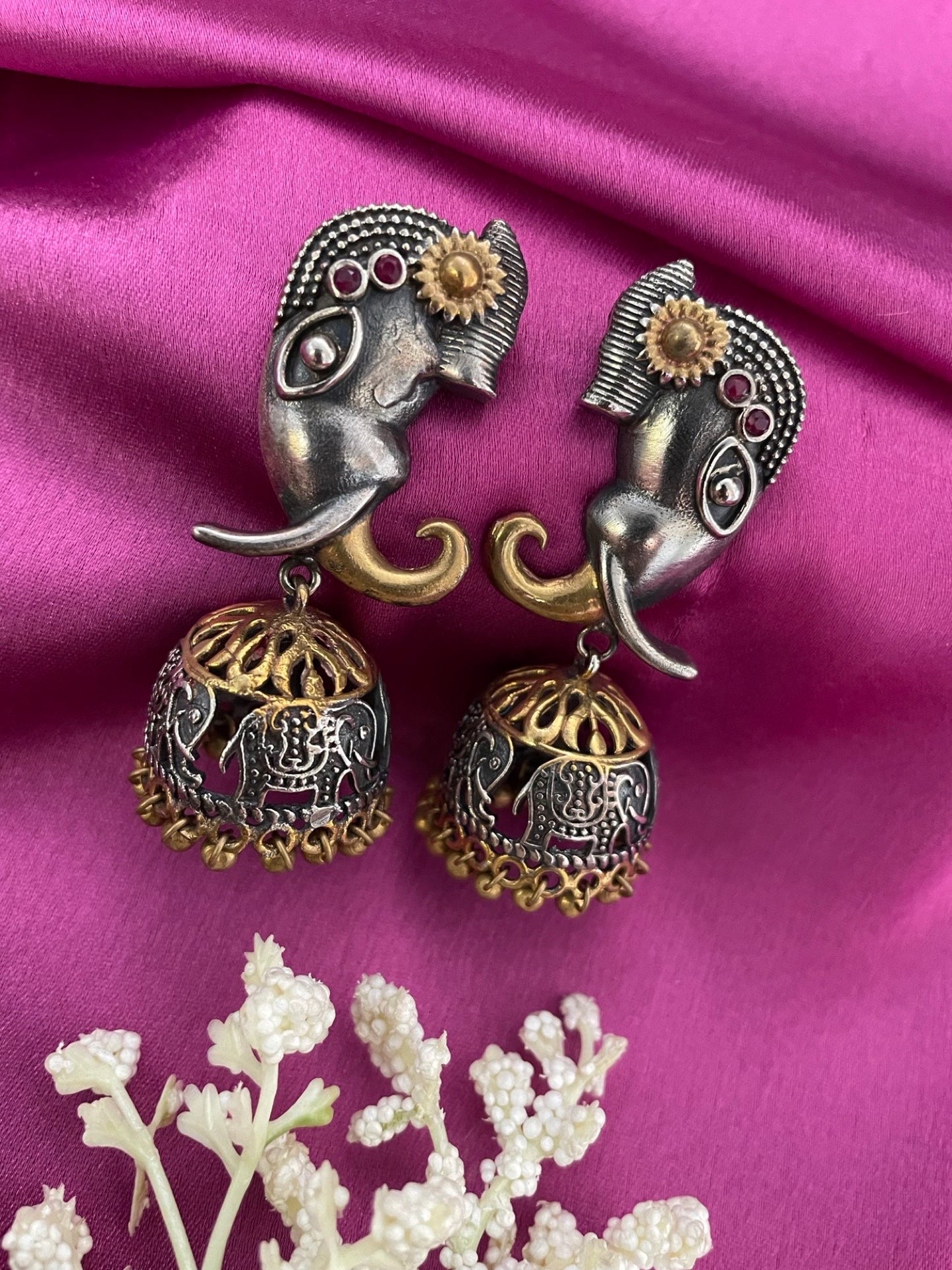 Jhumka Earring Elephant/Ghungroo Design