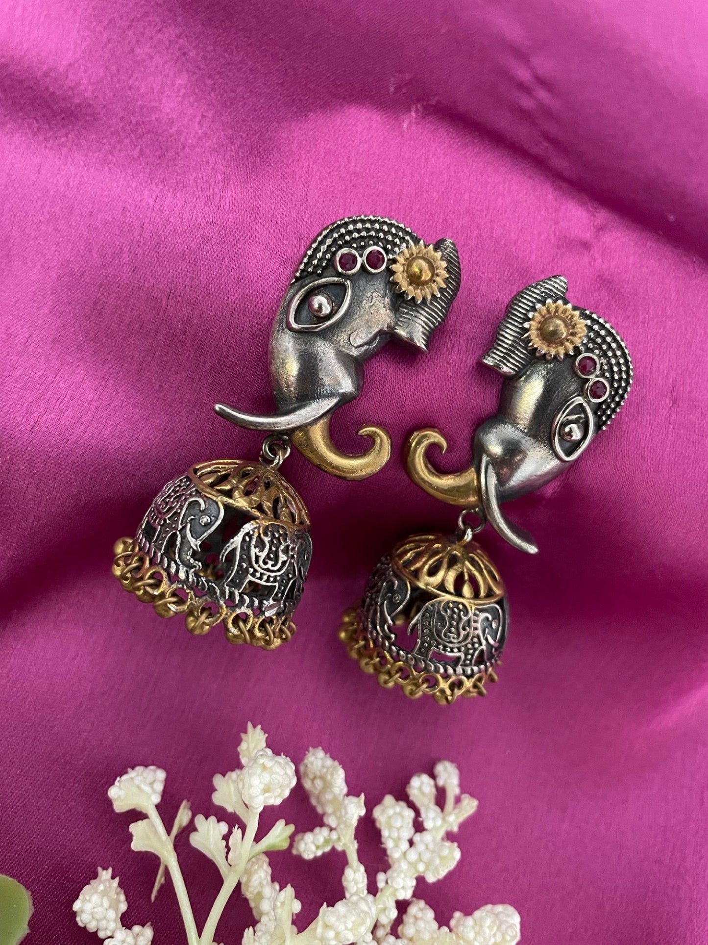 Jhumka Earring Elephant/Ghungroo Design