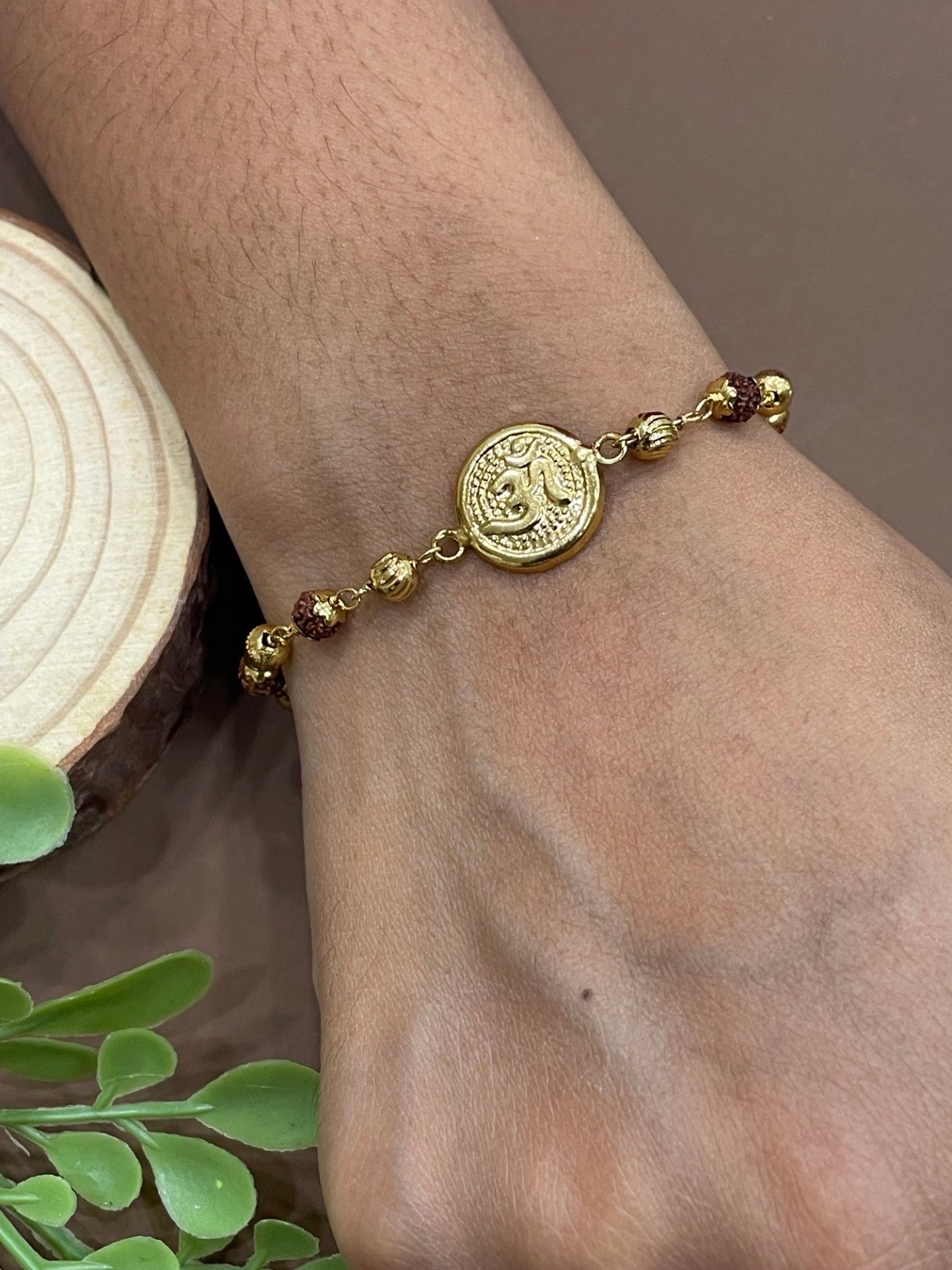 OM Rudraksha Bracelet Rakhi Lumba