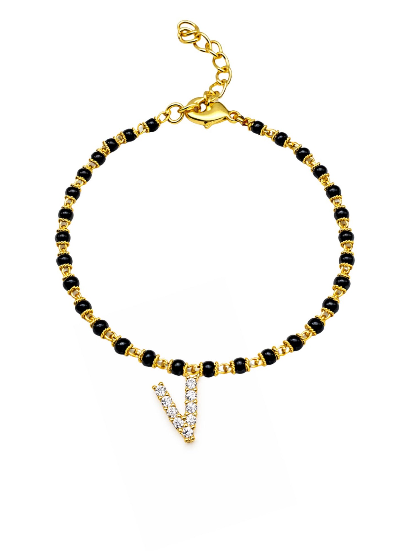 A TO Z Letter Alphabet Mangalsutra Bracelet Fashion Jewellery