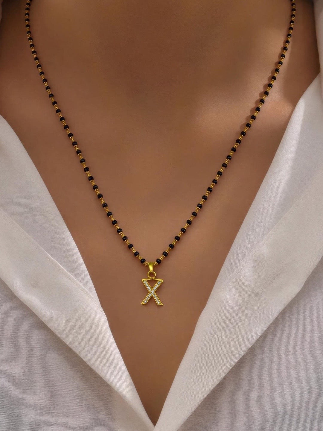 Letter Pendant Mangalsutra