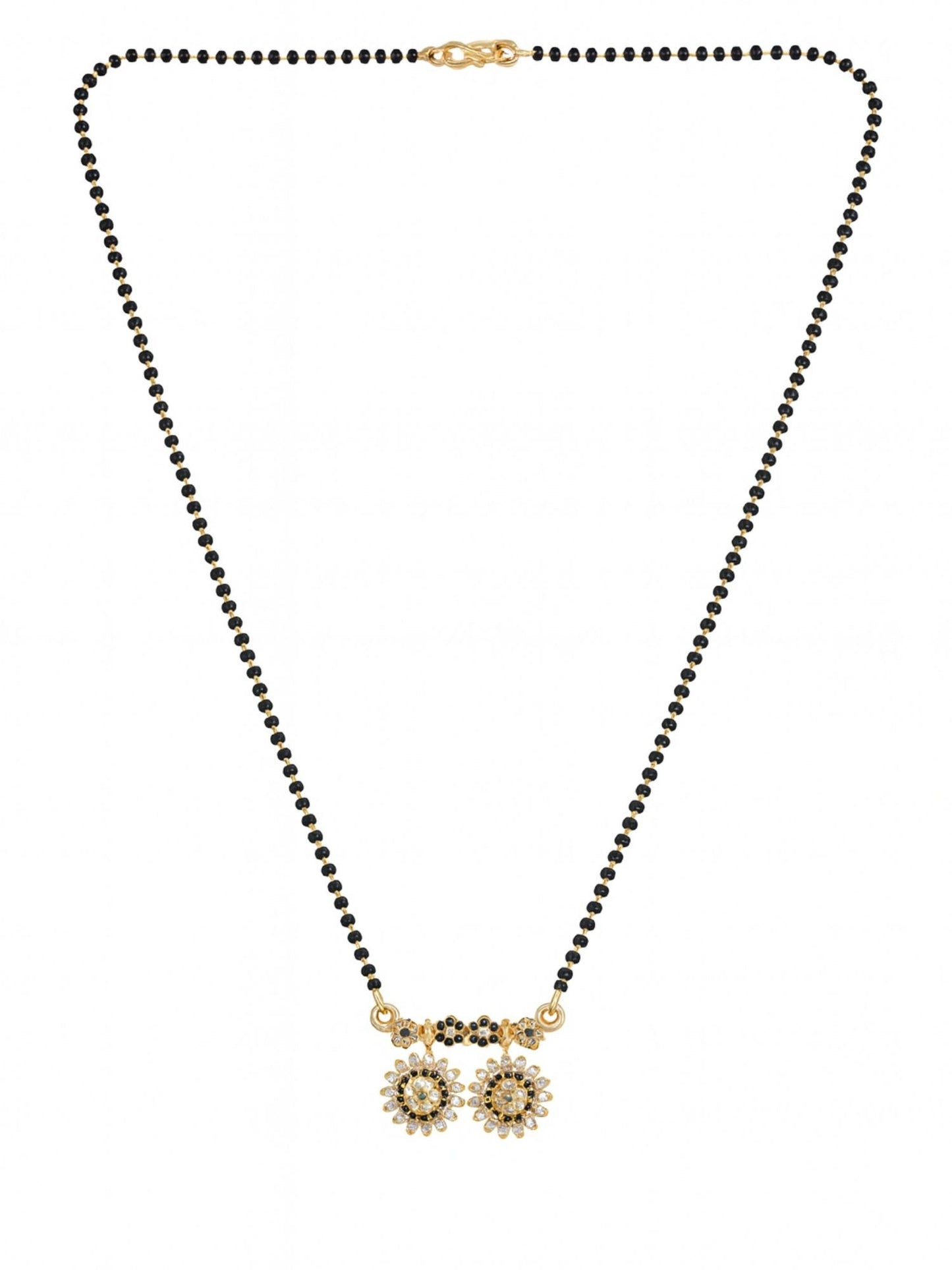 AD Flower Pendant Short Mangalsutra Design