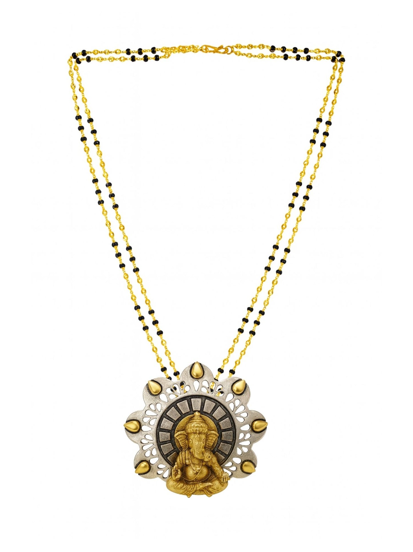 Lord Ganesha Pendant Long Mangalsutra Designs