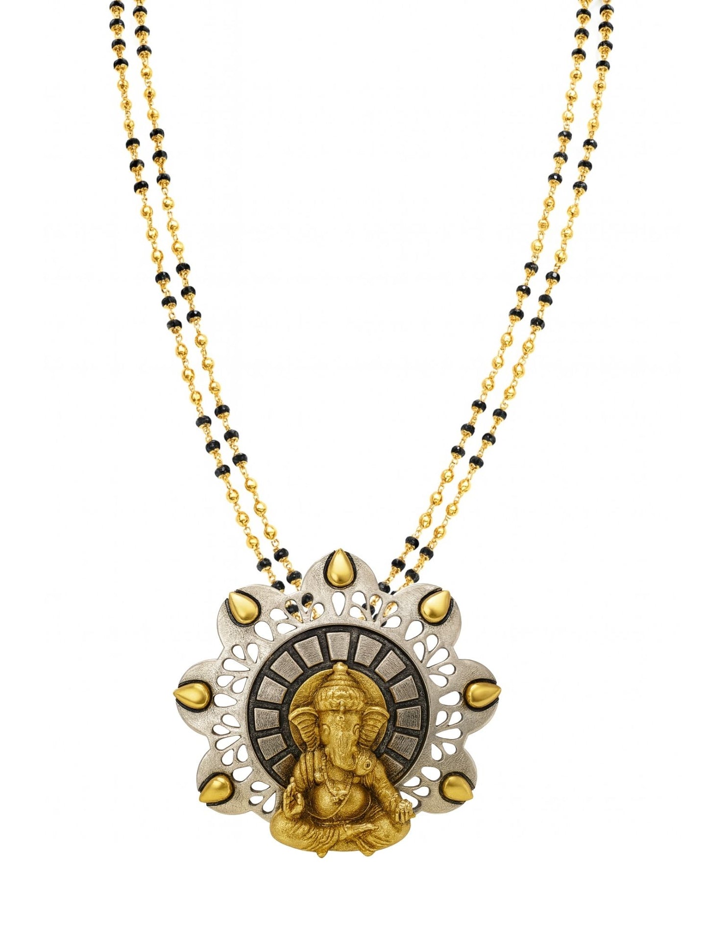 Lord Ganesha Pendant Long Mangalsutra Designs