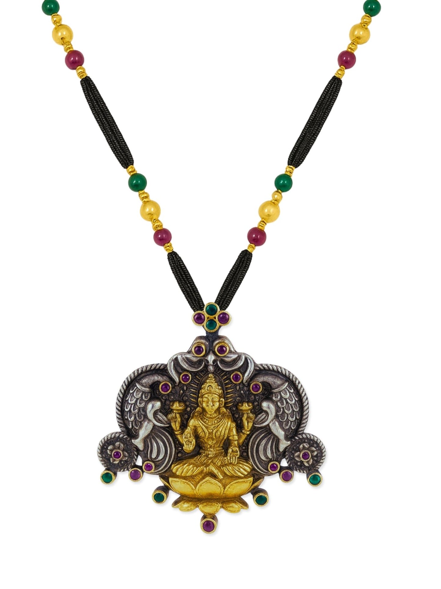 Mata Laxmi Pendant Long Mangalsutra Designs