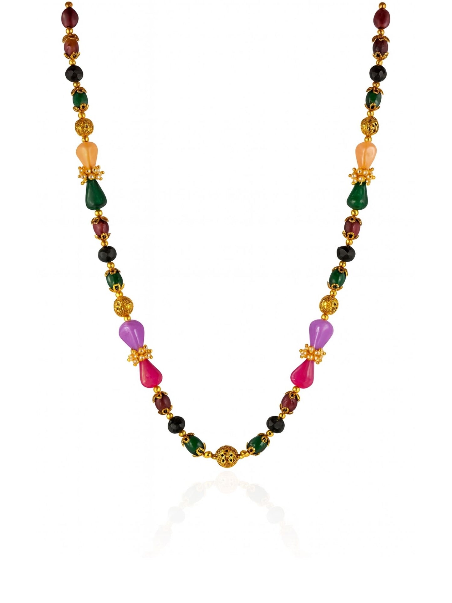 Multicolor Stone With Pearl Long Mangalsutra Designs