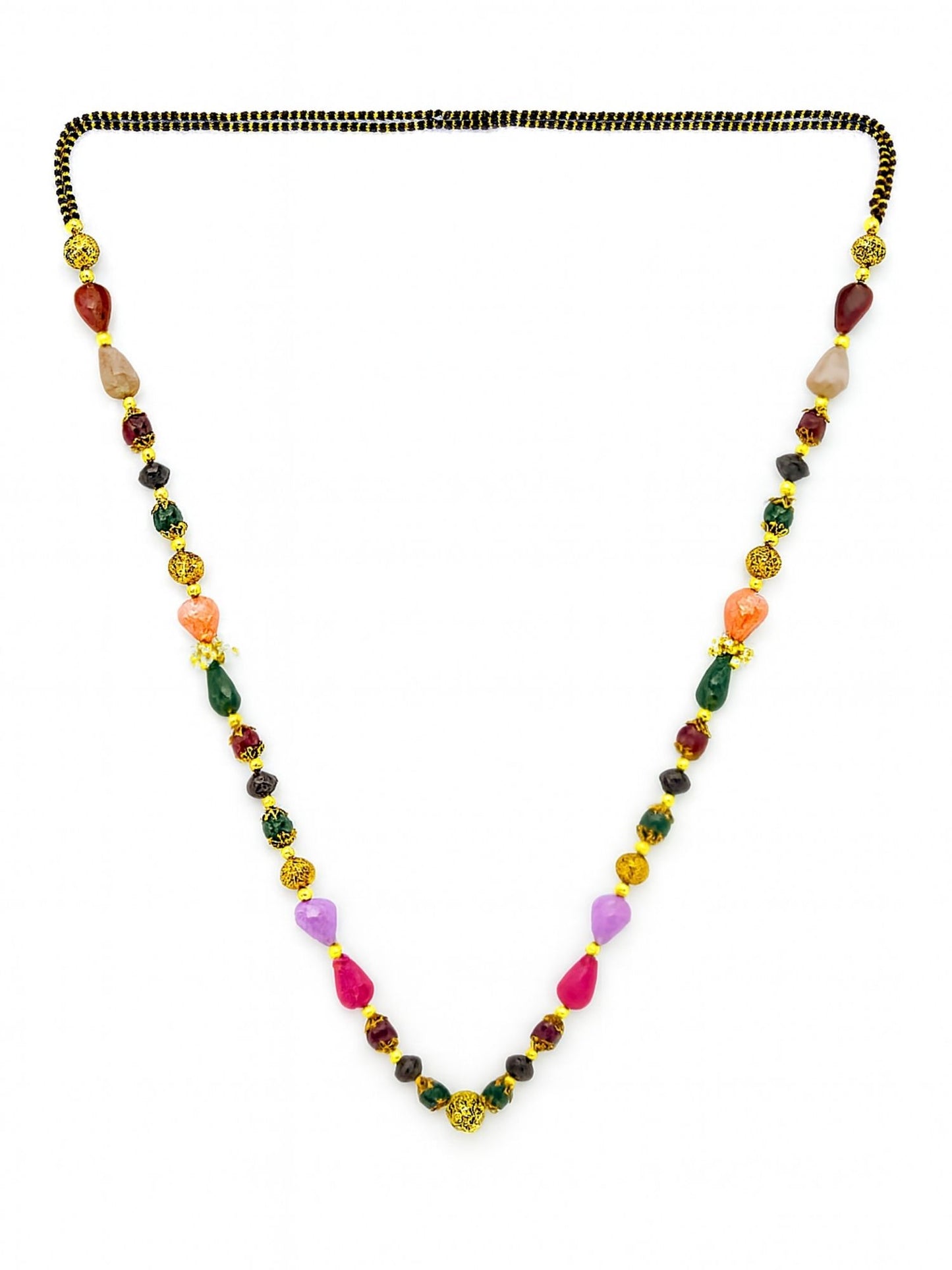 Multicolor Stone With Pearl Long Mangalsutra Designs