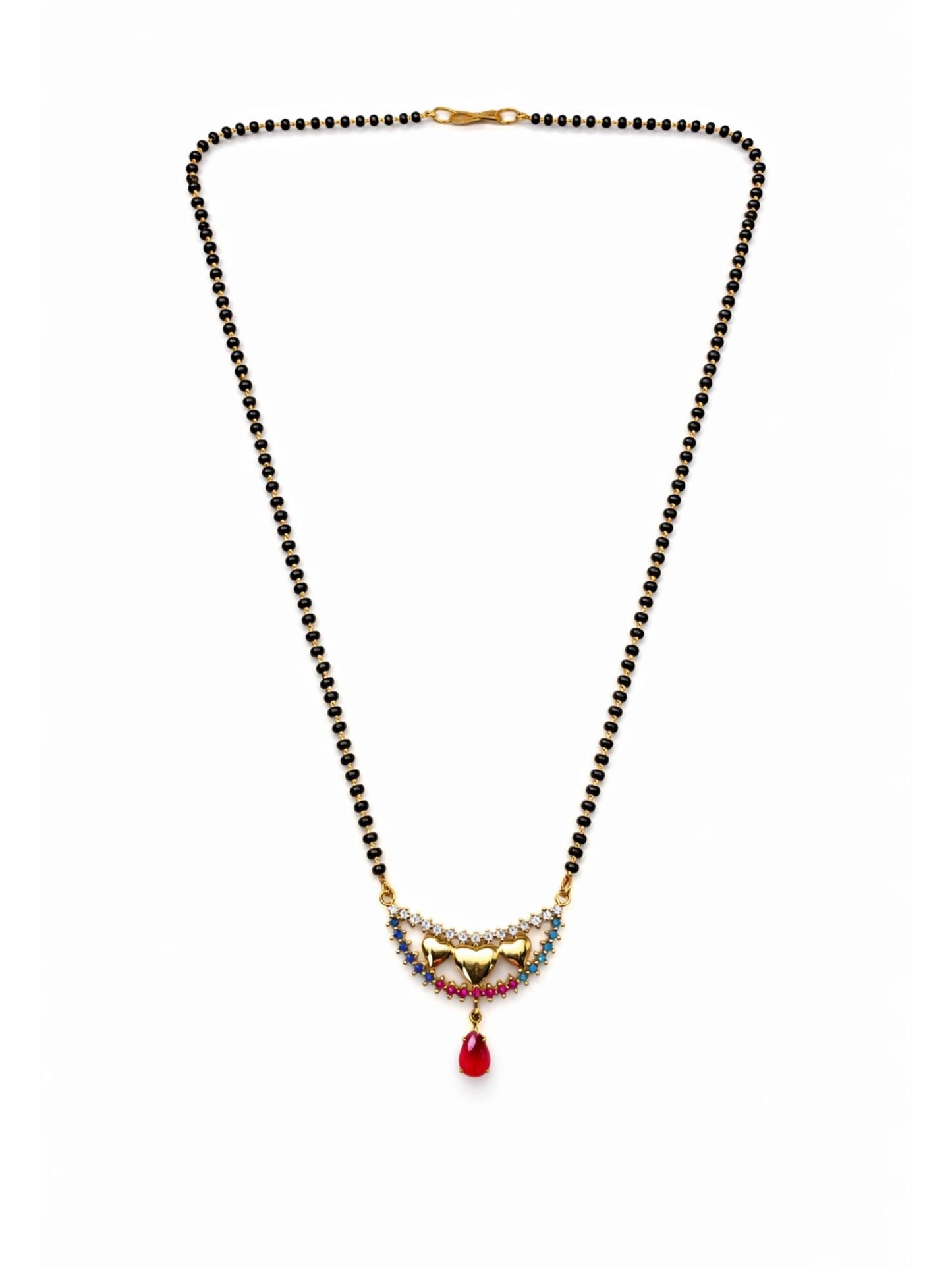 Short Mangalsutra Design Rose Gold Heart Pendant
