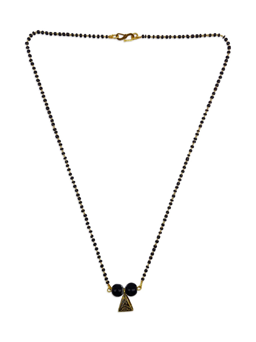 Short Mangalsutra Designs Gold Plated Latest Modern Pendant Single Layer Mangalsutra