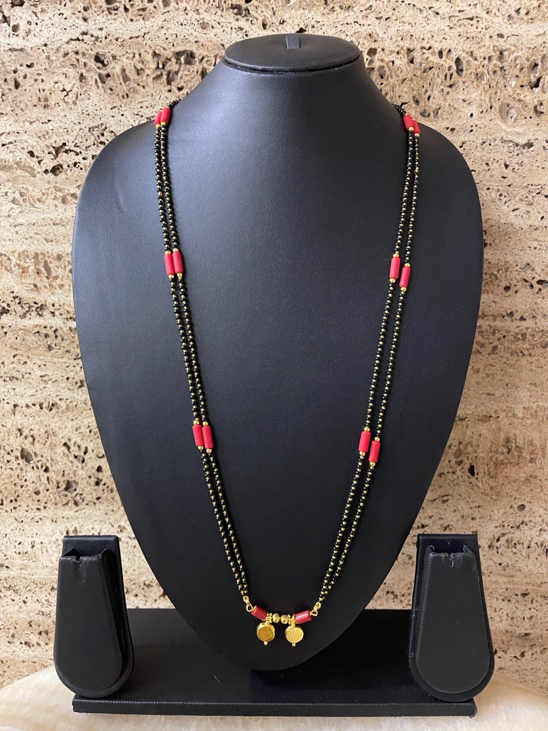 Long Mangalsutra Designs Gold Plated Latest 2 Vati Design Traditional Mangalsutra