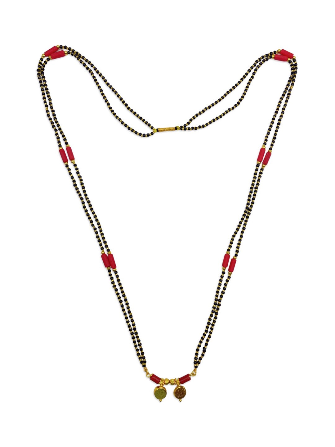 Long Mangalsutra Designs Gold Plated Latest 2 Vati Design Traditional Mangalsutra