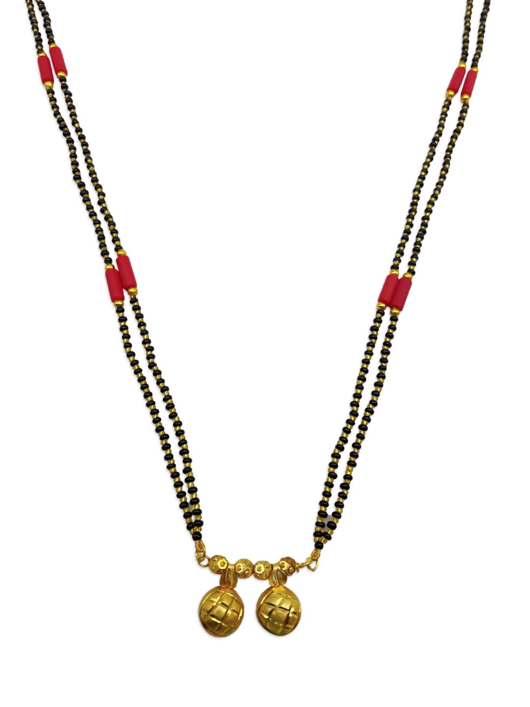 Long Mangalsutra Designs Gold Plated Latest Vati Pendant Double Layer Mangalsutra