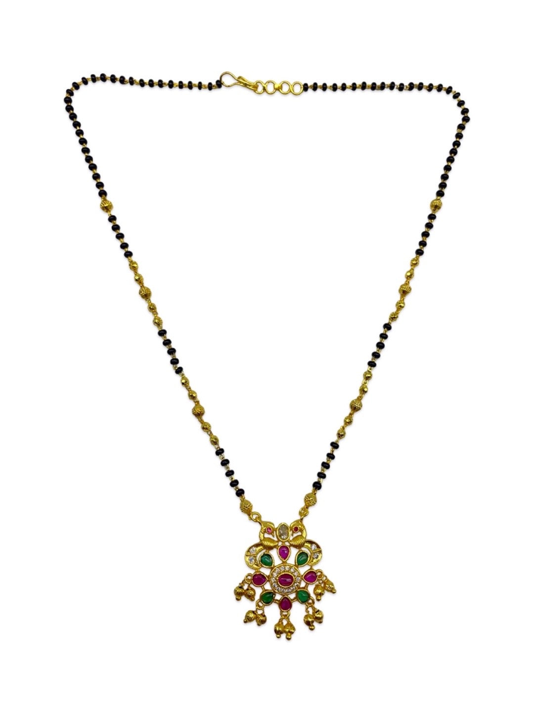 Short Mangalsutra AD Peacock Pendant