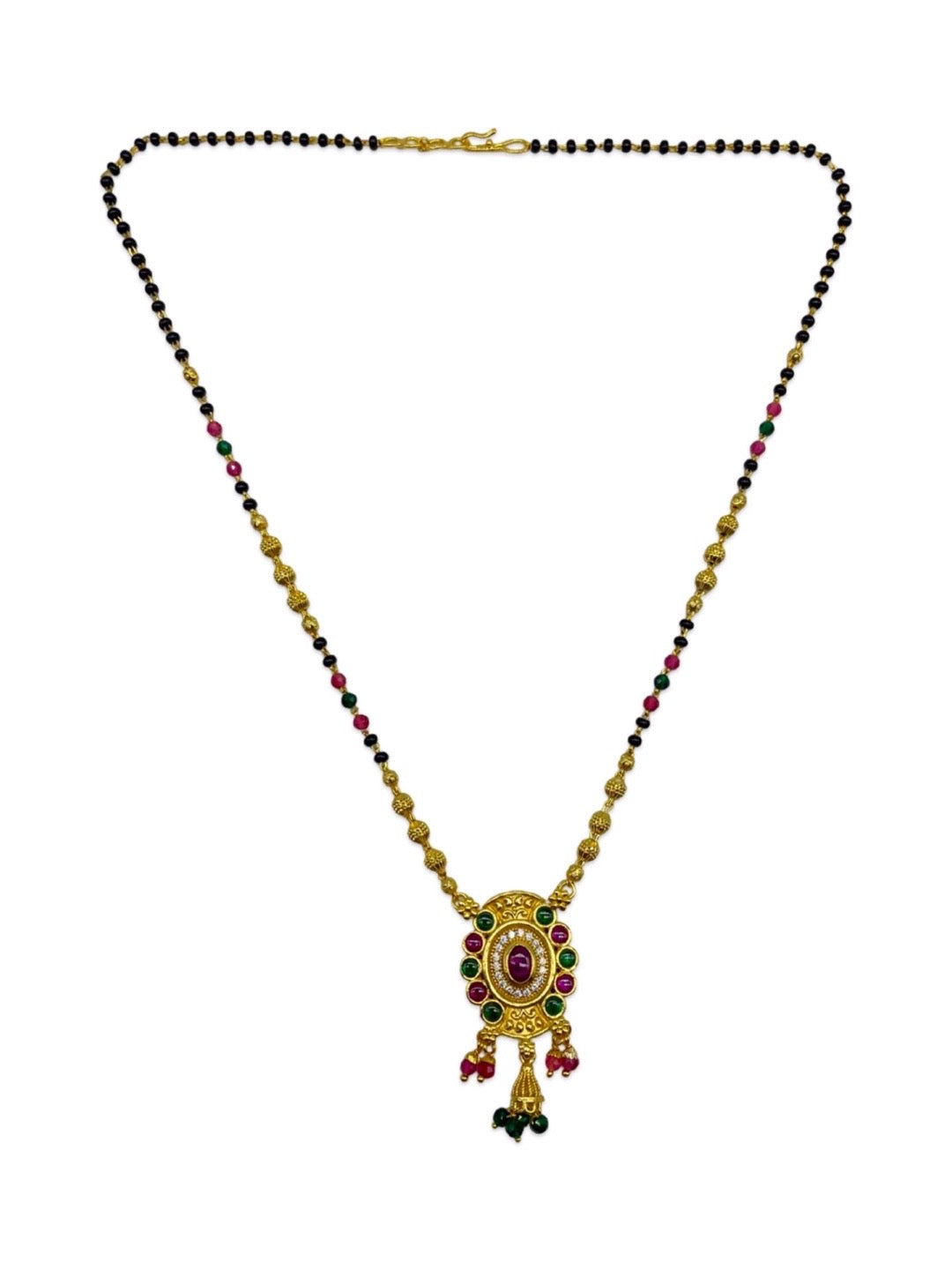 Short Mangalsutra AD Floral Pendant