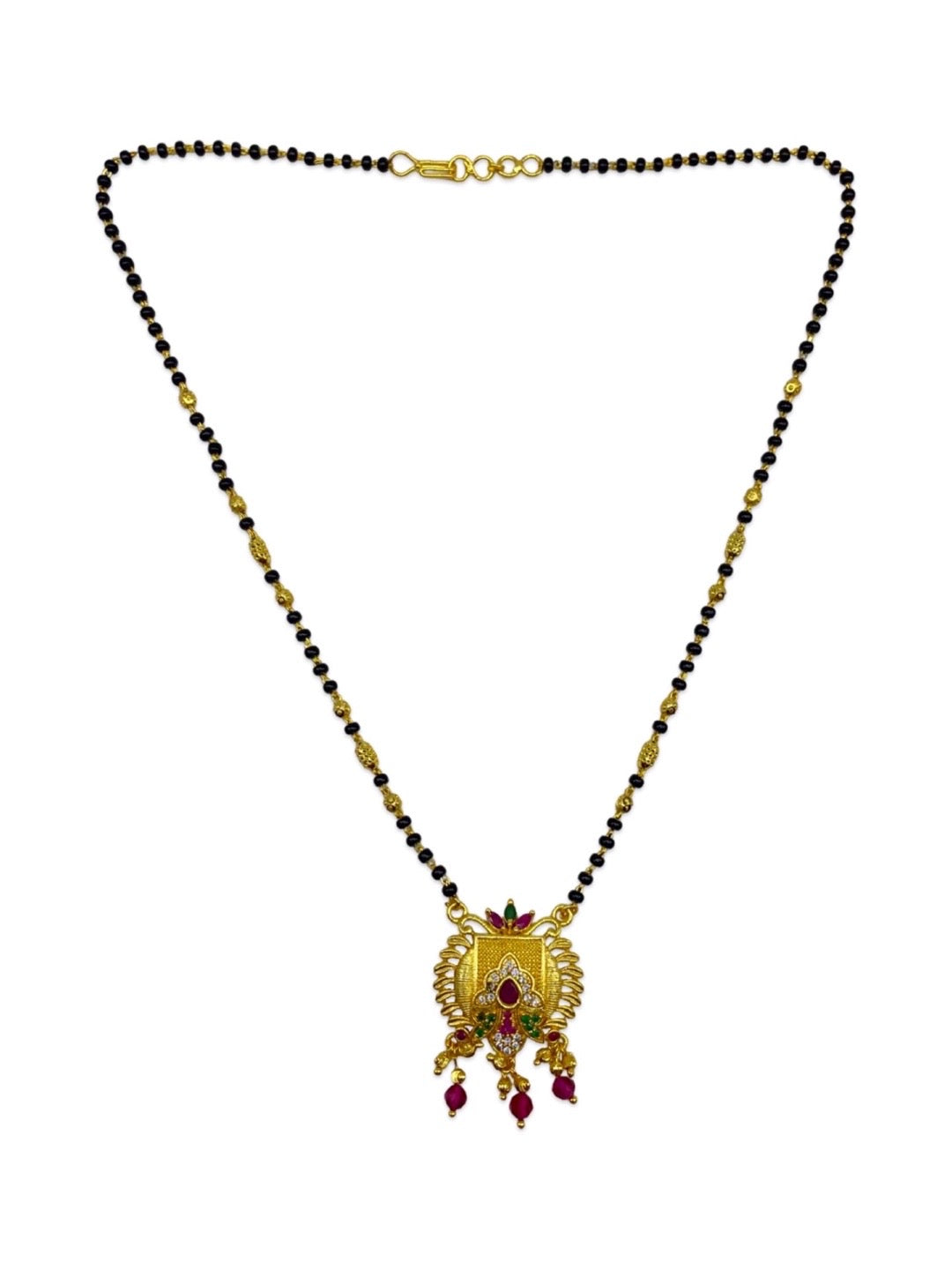 Short Mangalsutra AD Floral Pendant