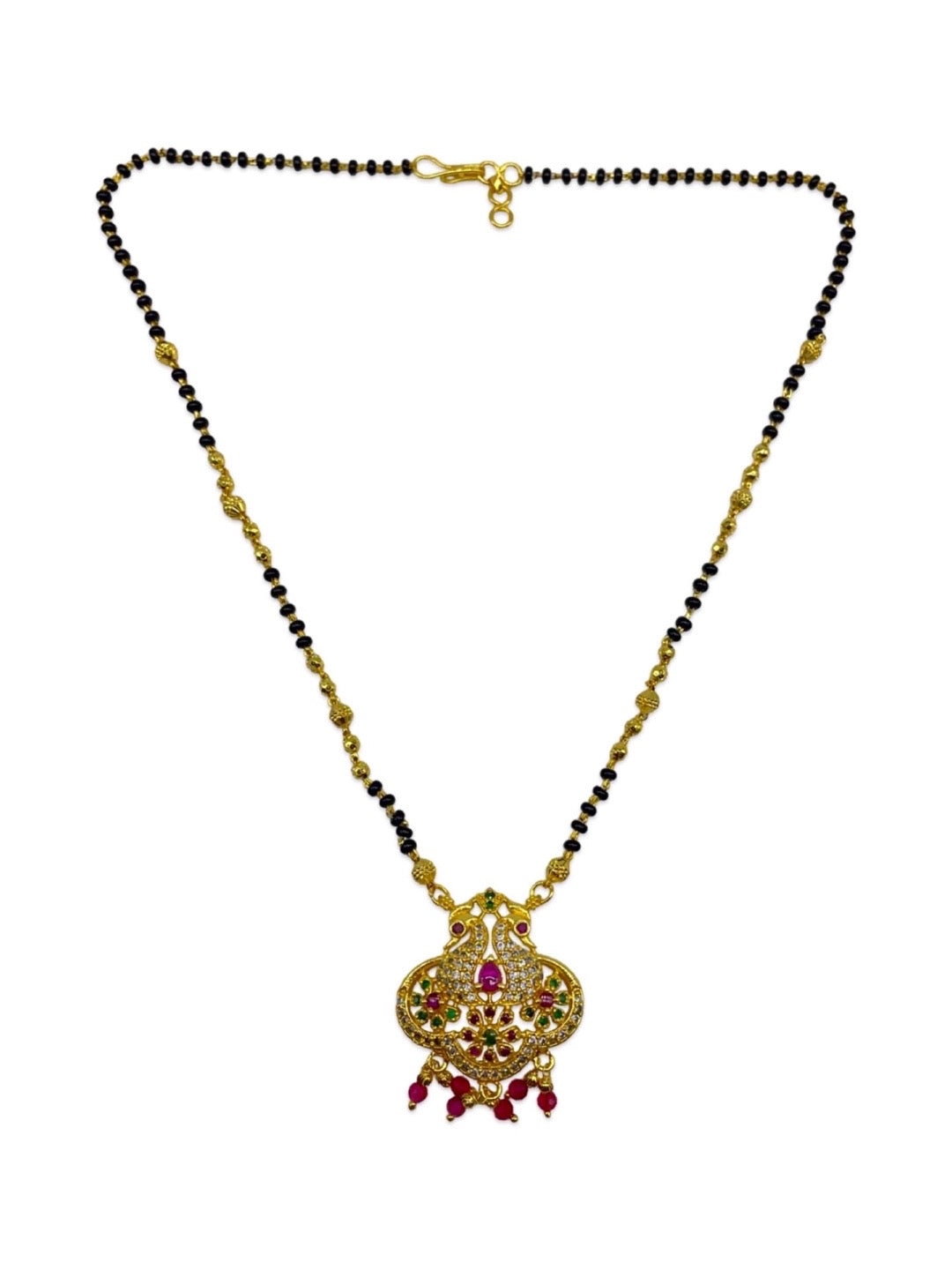 Short Mangalsutra AD Peacock Pendant