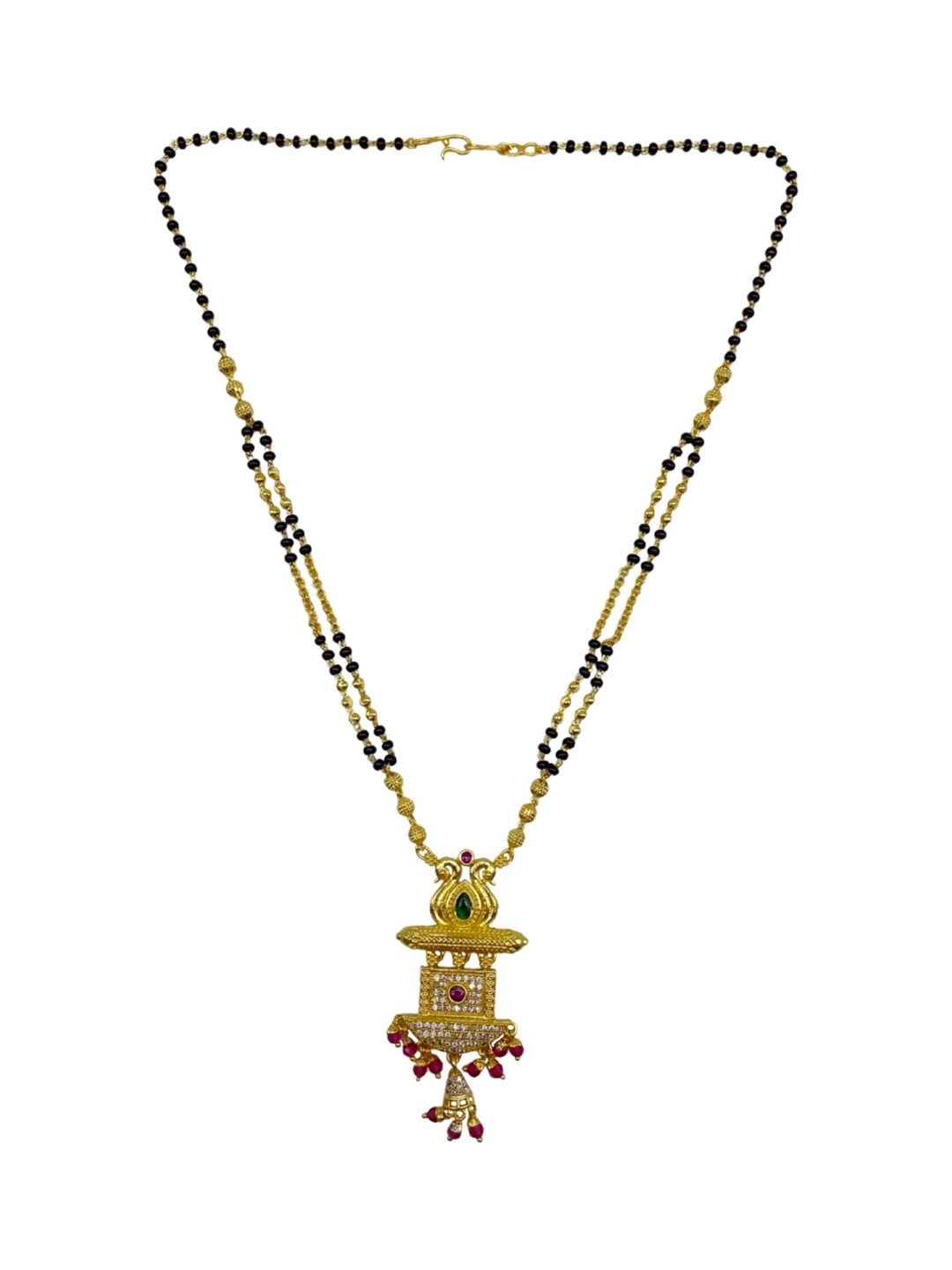 Fancy American Diamond Mangalsutra Peacock Pendant