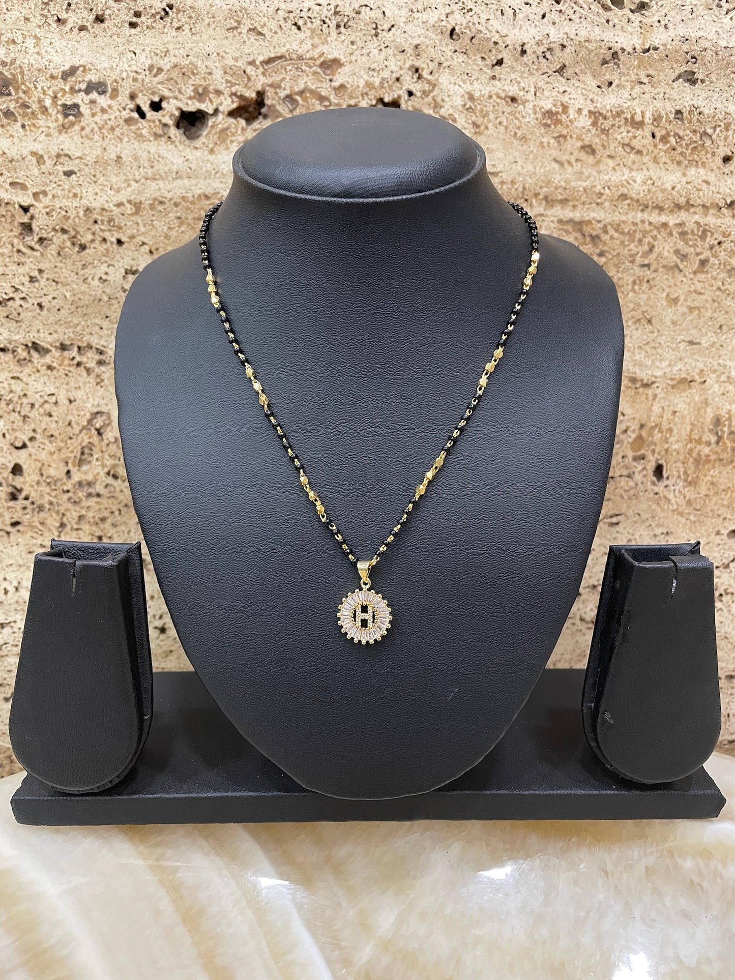 A TO Z Letter American Diamond Short Mangalsutra Design