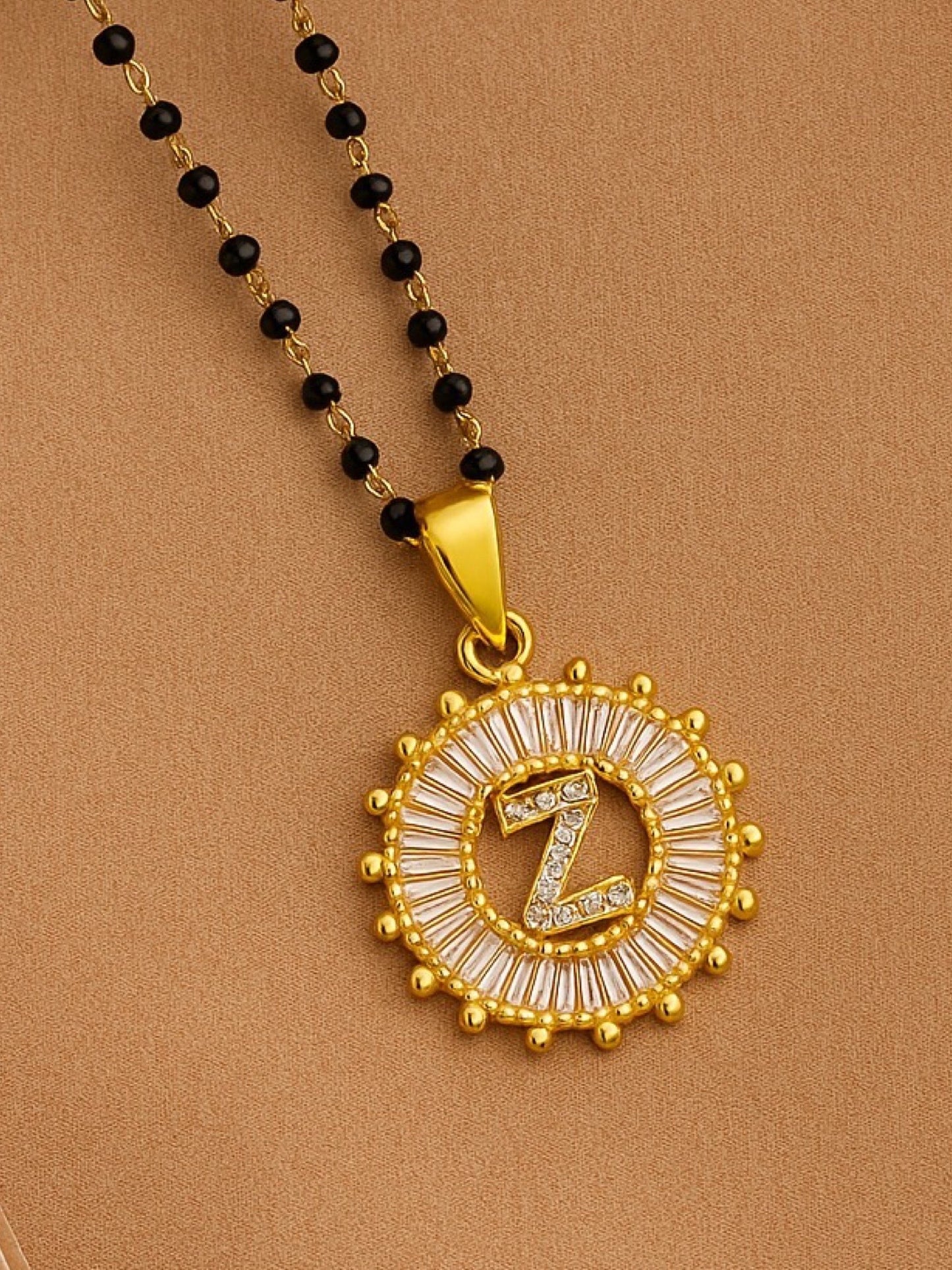A TO Z Letter American Diamond Short Mangalsutra Design