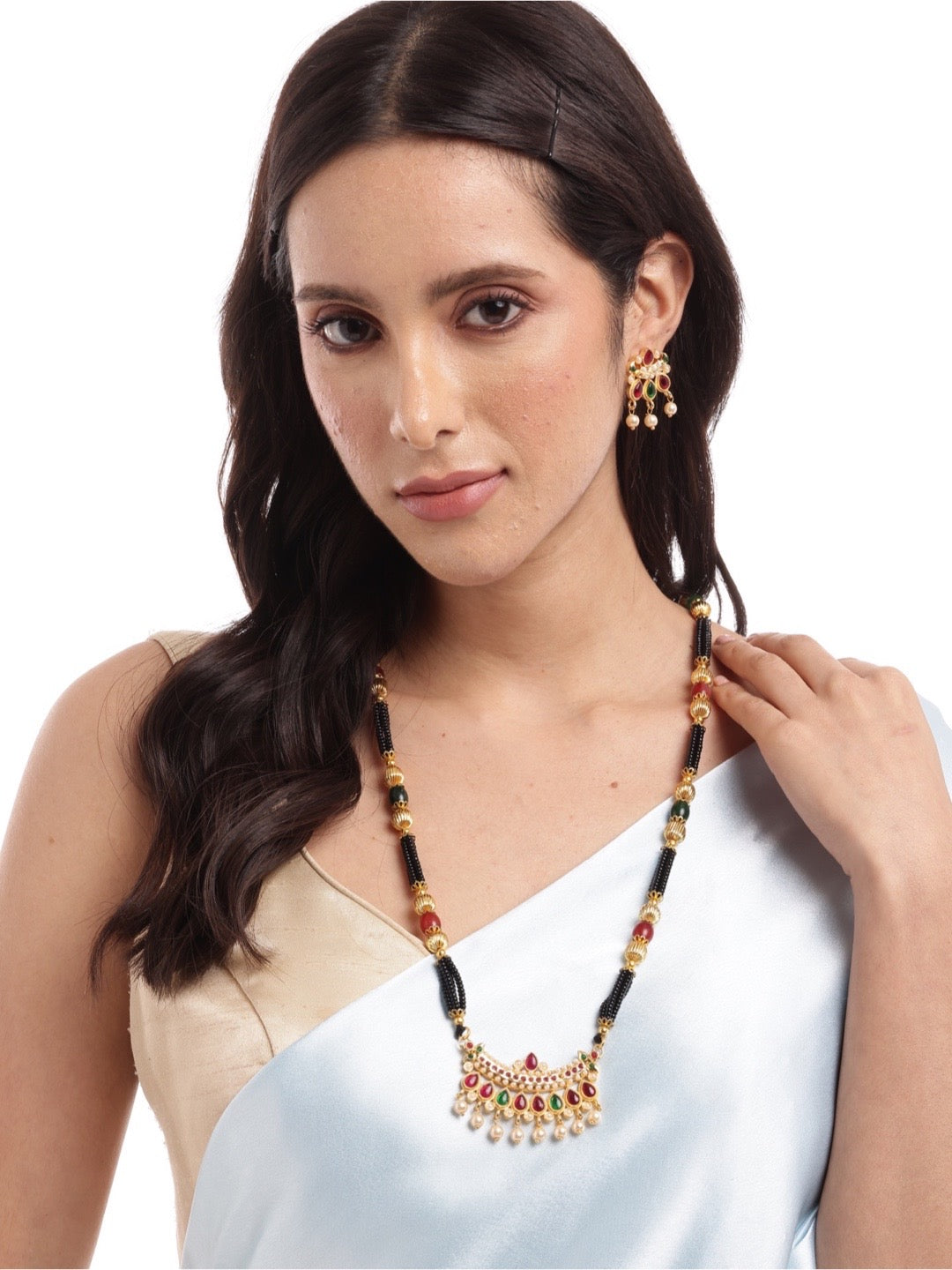 Heavy Pendant Mangalsutra with Earrings