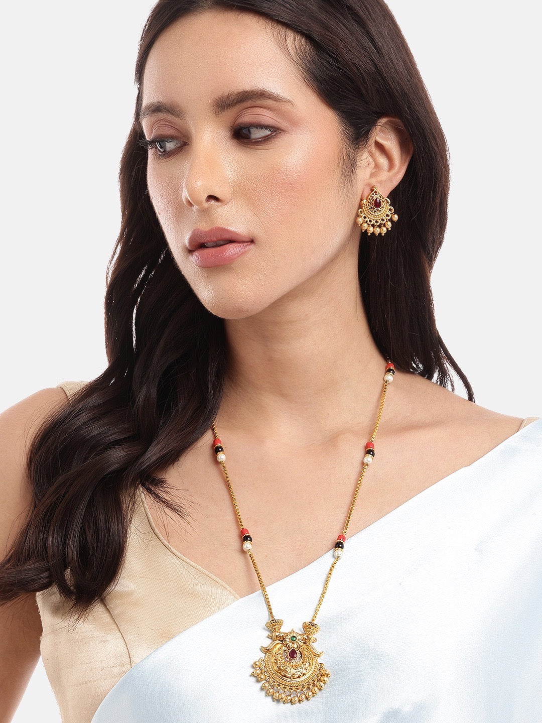 Long Mangalsutra with Earrings