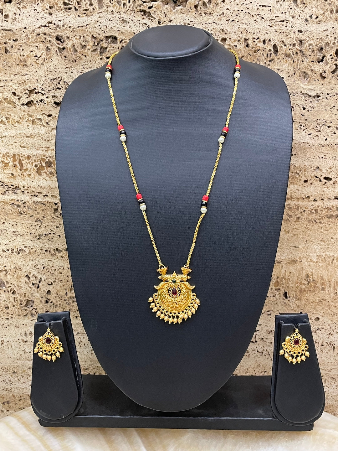 Designer Mangalsutra with Earrings