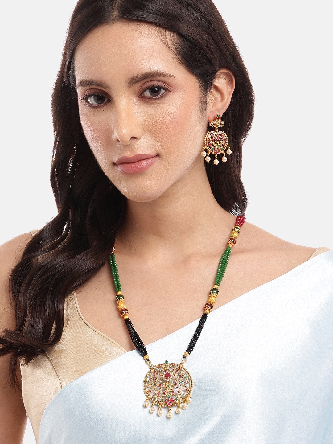 Long Mangalsutra with Earrings