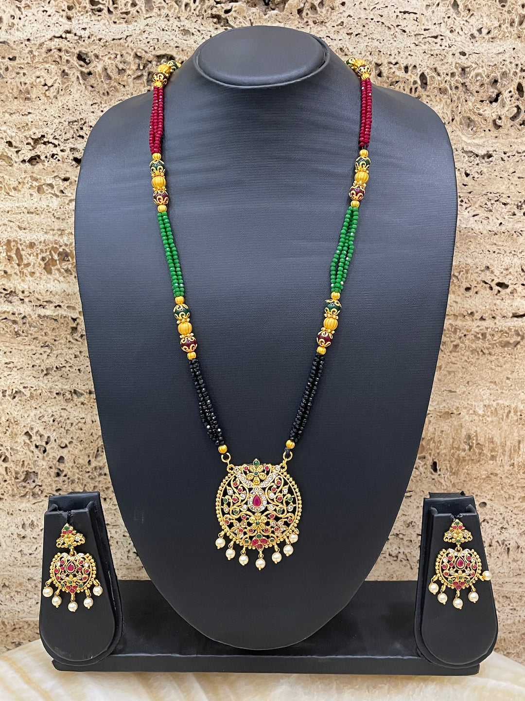 Designer Mangalsutra with Earrings