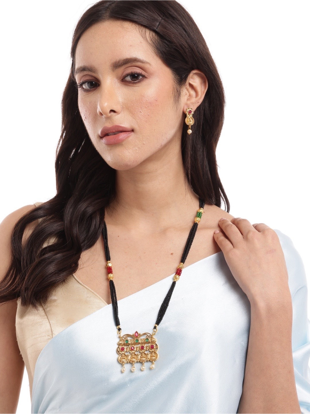 Heavy Pendant Mangalsutra with Earrings