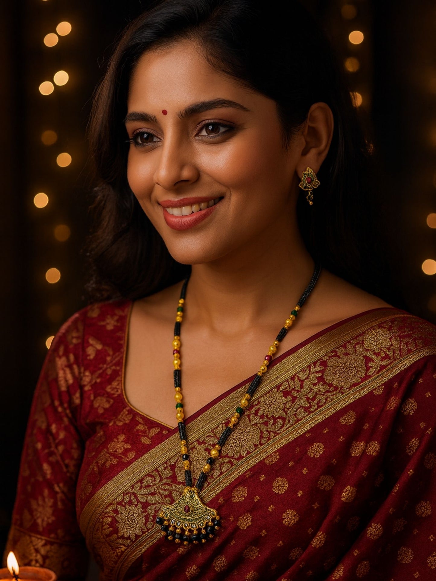 Flower Pendant Mangalsutra Designs Set