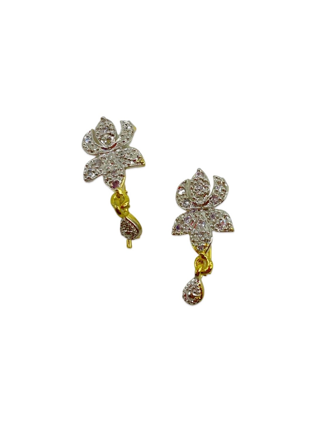Gold Plated AD Short Mangalsutra Set With Earrings