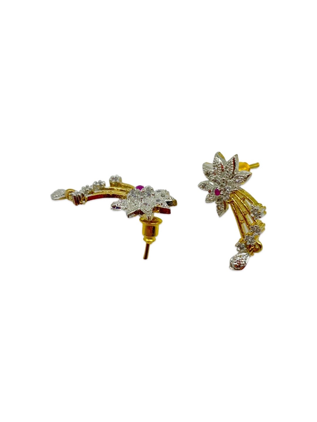 Gold Plated AD Short Mangalsutra Set With Earrings